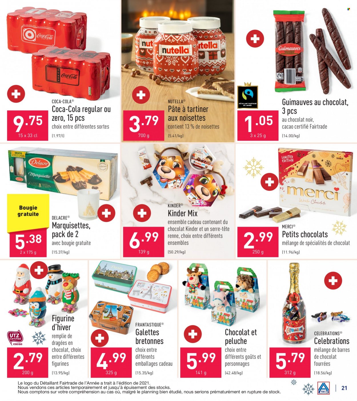 thumbnail - ALDI-aanbieding - 28/11/2022 - 03/12/2022 -  producten in de aanbieding - paté, Nutella, Coca-Cola. Pagina 21.