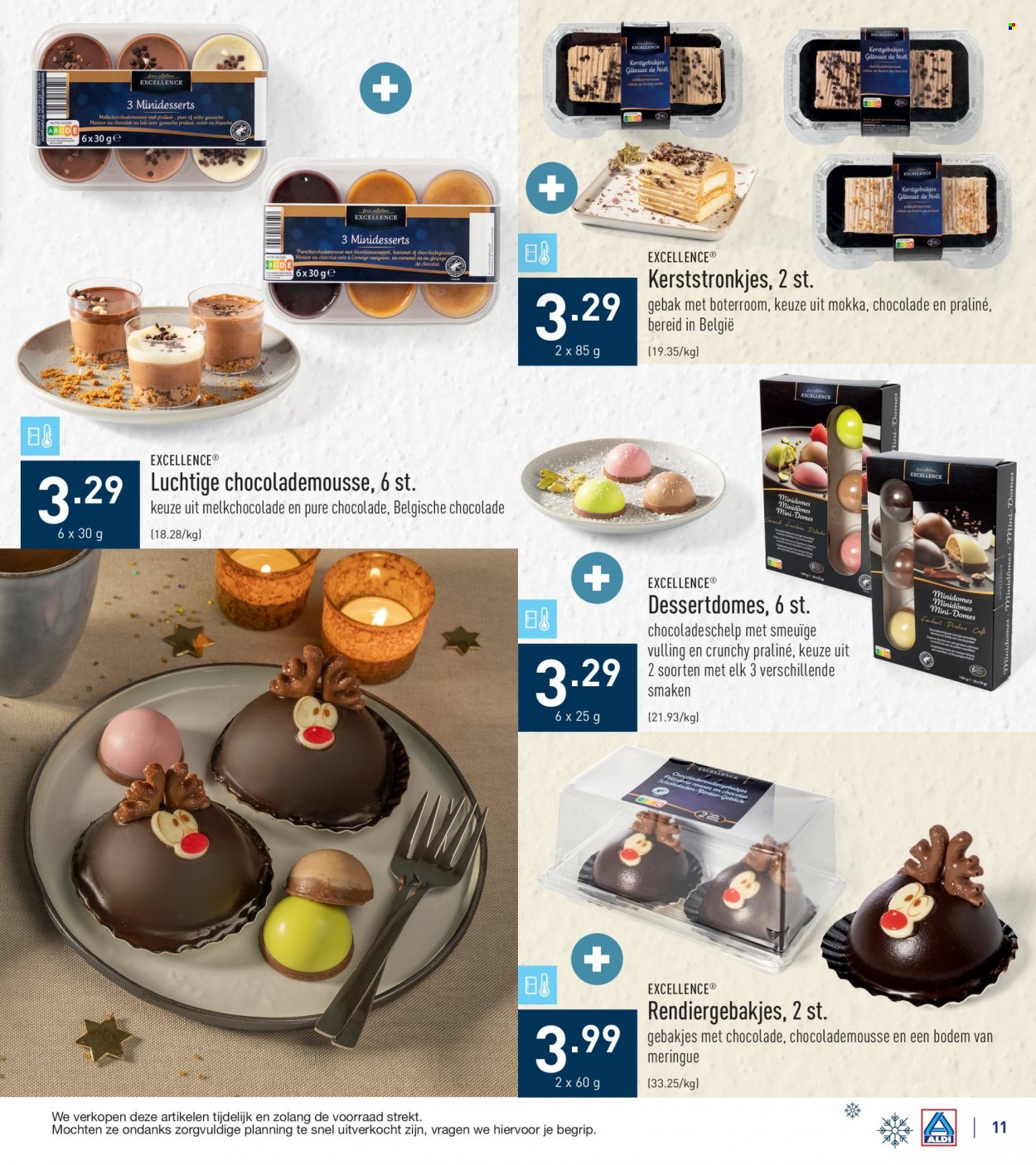 thumbnail - ALDI-aanbieding - 28/11/2022 - 03/12/2022 -  producten in de aanbieding - meringue, gebak, melkchocolade, pure chocolade. Pagina 11.