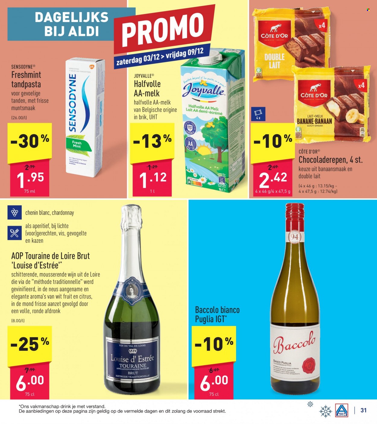 thumbnail - ALDI-aanbieding - 28/11/2022 - 03/12/2022 -  producten in de aanbieding - melk, Chardonnay, wijn. Pagina 31.