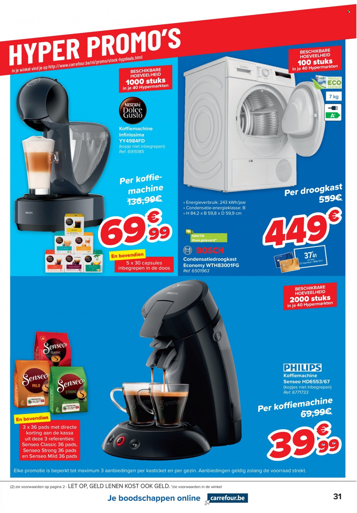 thumbnail - Carrefour hypermarkt-aanbieding - 23/11/2022 - 05/12/2022 -  producten in de aanbieding - koffie, Senseo. Pagina 31.