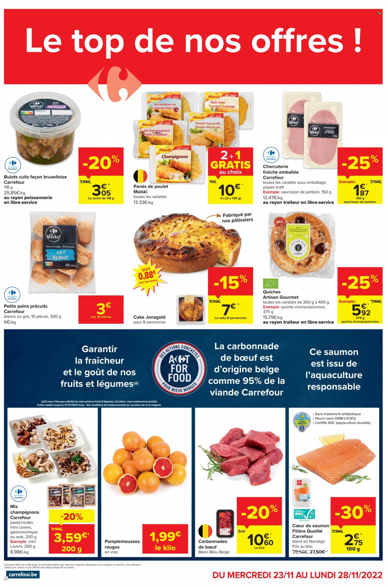 thumbnail - Carrefour-aanbieding - 23/11/2022 - 28/11/2022 -  producten in de aanbieding - champignons, risotto, chorizo, pasta, top. Pagina 2.
