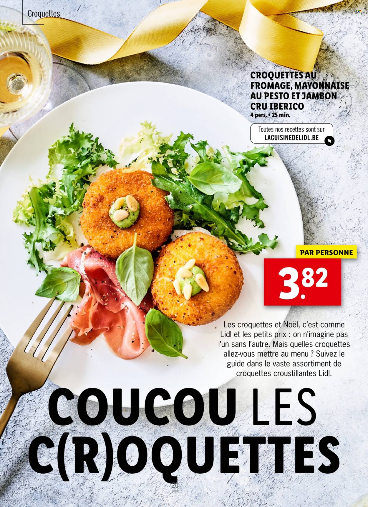 thumbnail - Catalogue Lidl - Produits soldés - jambon sec, mayonnaise, croquettes. Page 20.