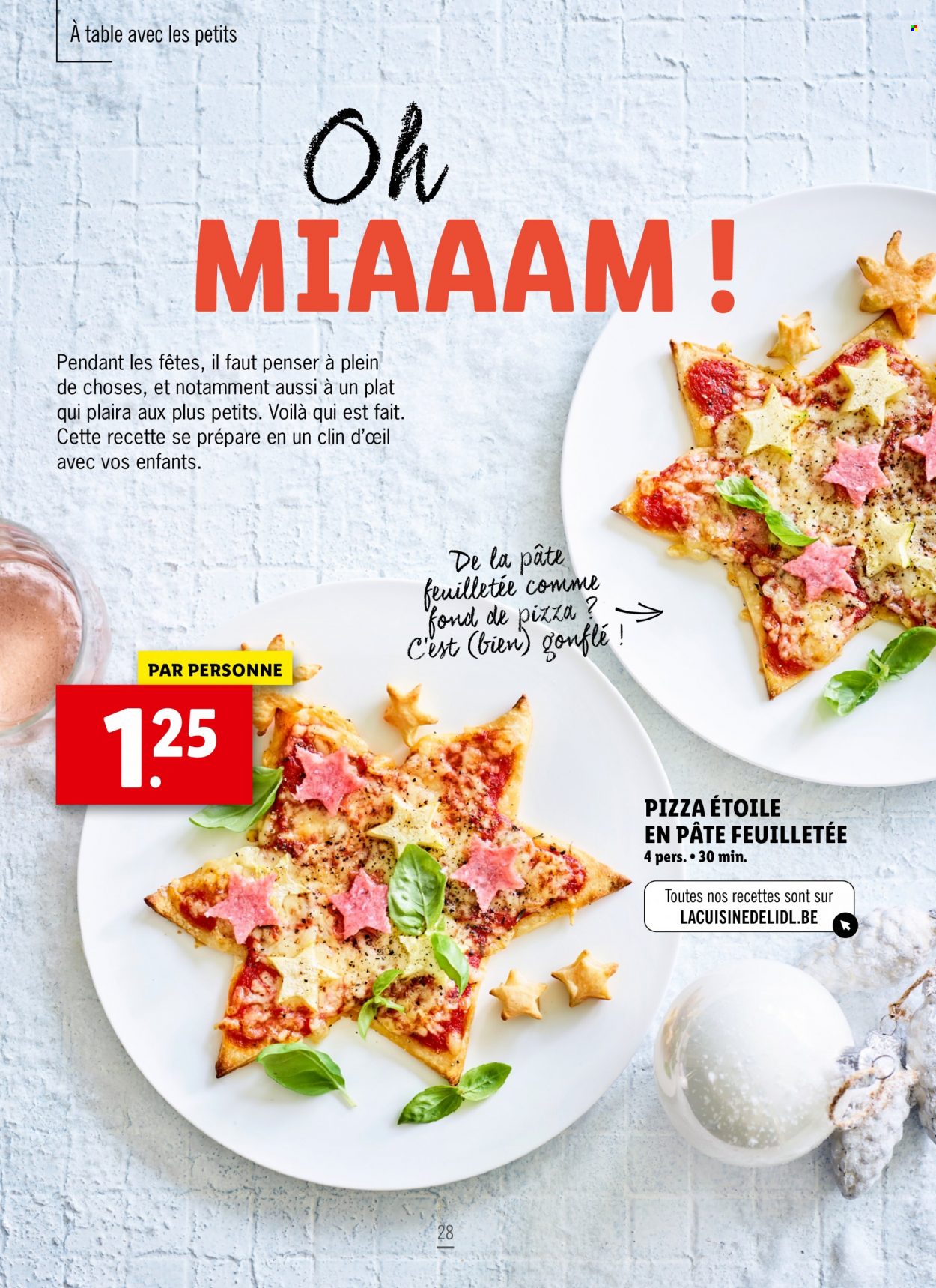 thumbnail - Lidl-aanbieding -  producten in de aanbieding - pizza, paté. Pagina 28.
