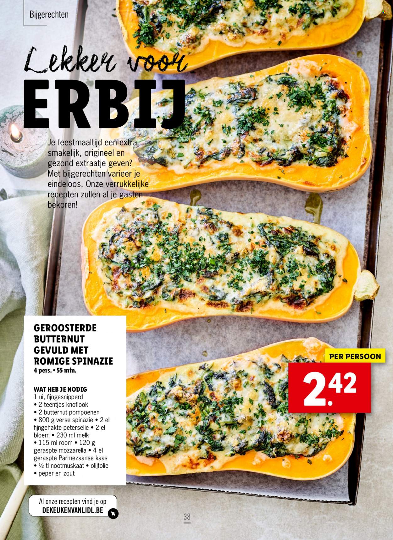 thumbnail - Catalogue Lidl - Produits soldés - butternut, fromage, mozzarella. Page 38.