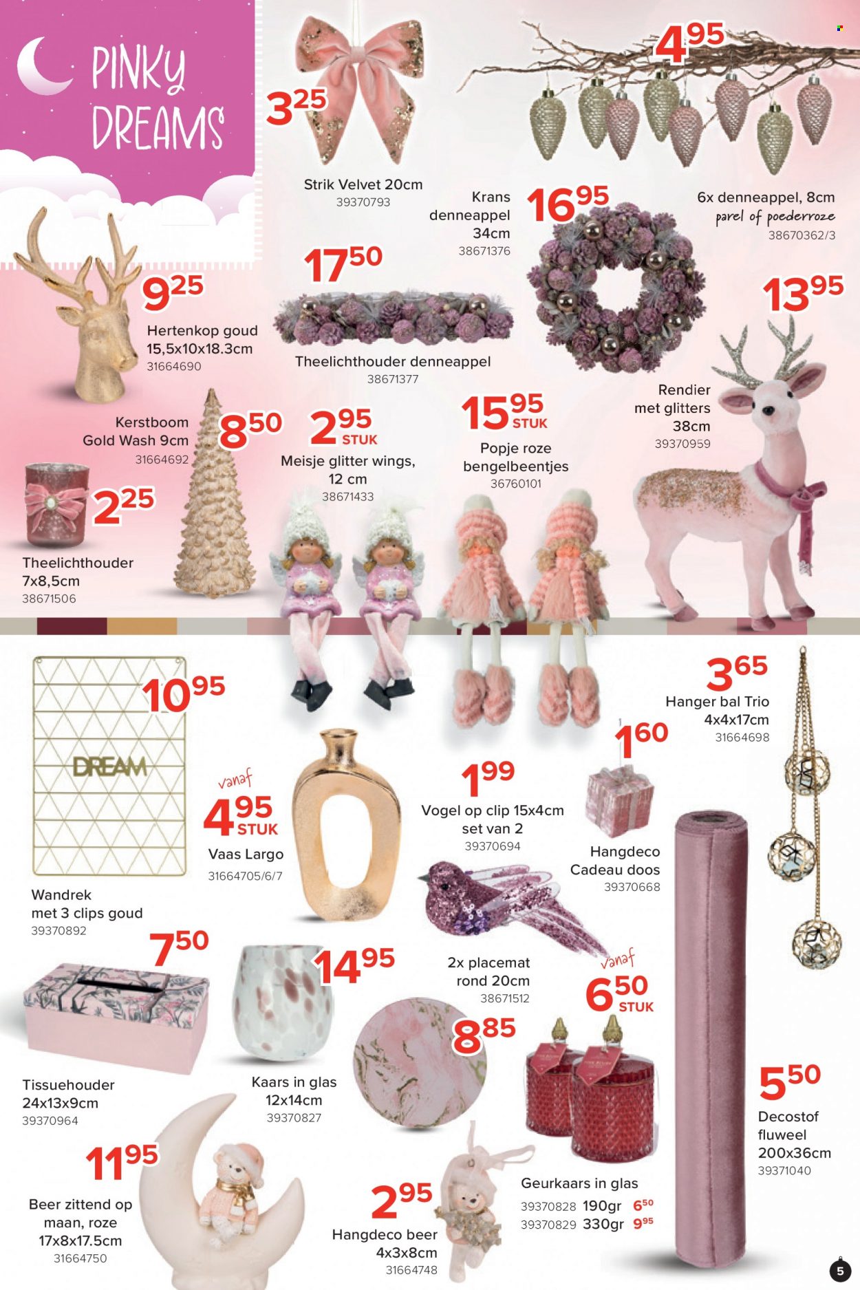 thumbnail - Euro Shop-aanbieding - 21/11/2022 - 31/12/2022 -  producten in de aanbieding - vaas, kaars, kerstboom, bal. Pagina 5.