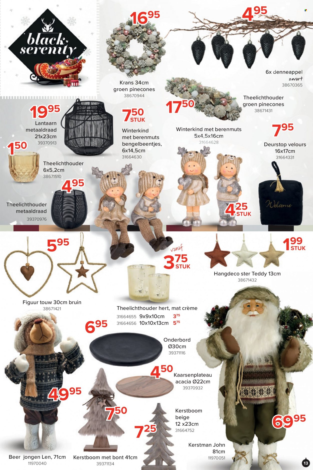 thumbnail - Euro Shop-aanbieding - 21/11/2022 - 31/12/2022 -  producten in de aanbieding - crème, onderbord, kerstboom, Bont. Pagina 13.