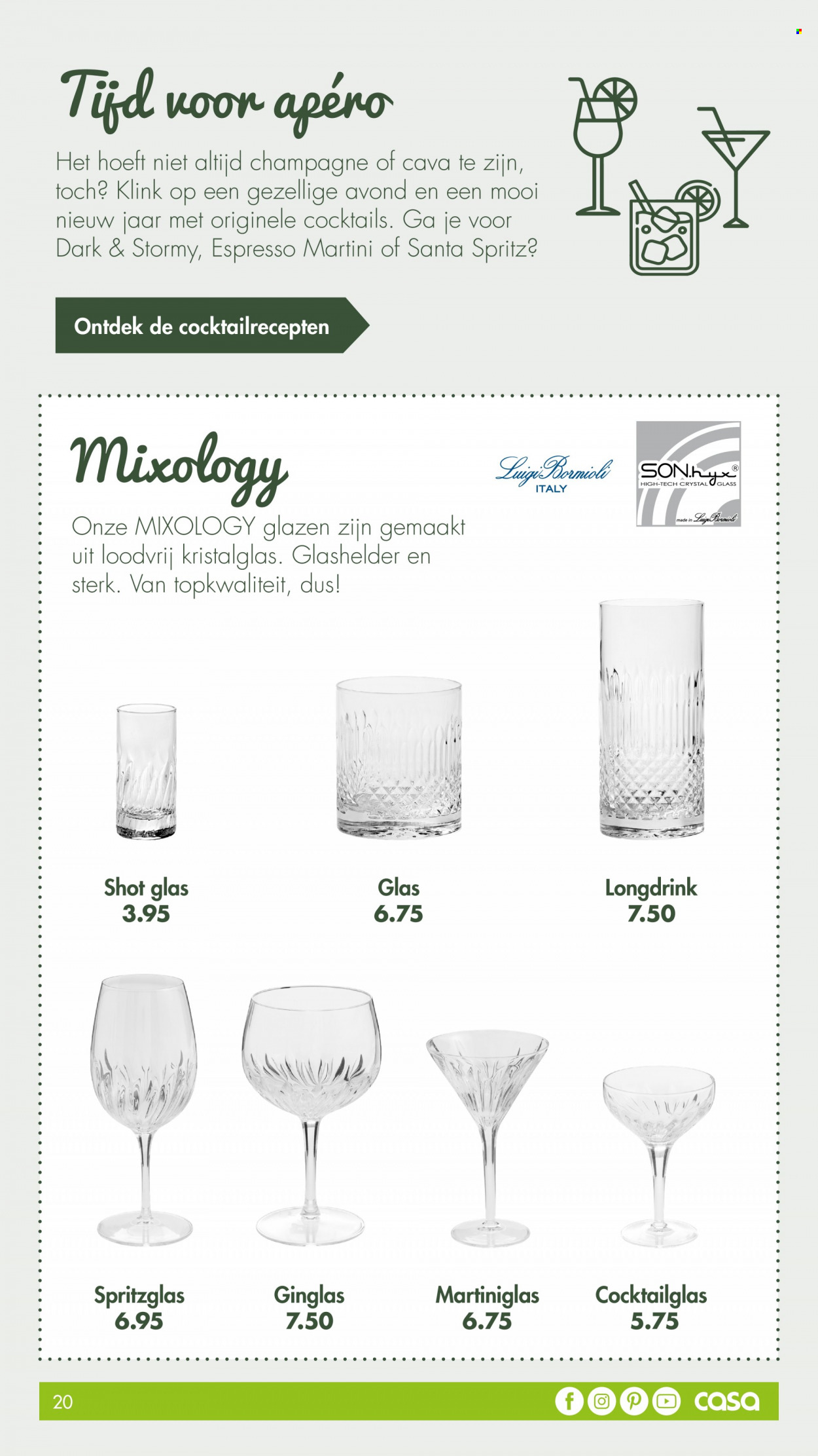 thumbnail - CASA-aanbieding - 21/11/2022 - 31/12/2022 -  producten in de aanbieding - glazen, cocktailglas. Pagina 20.