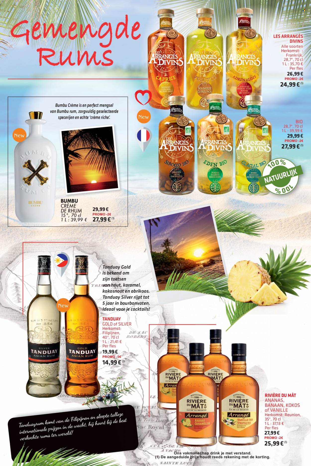 thumbnail - Cora-aanbieding - 22/11/2022 - 31/12/2022 -  producten in de aanbieding - banaan, kokosnoot, ananas, crème, Frankrijk, rum. Pagina 16.