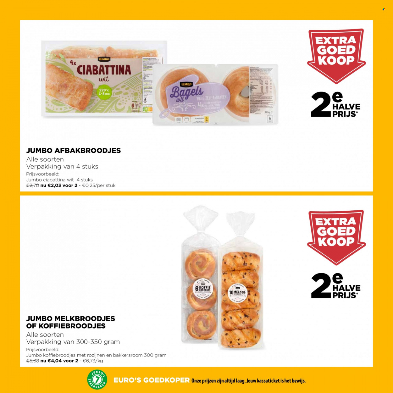 thumbnail - Jumbo-aanbieding - 30/11/2022 - 06/12/2022 -  producten in de aanbieding - bagels, broodje, rozijnen, koffie. Pagina 7.