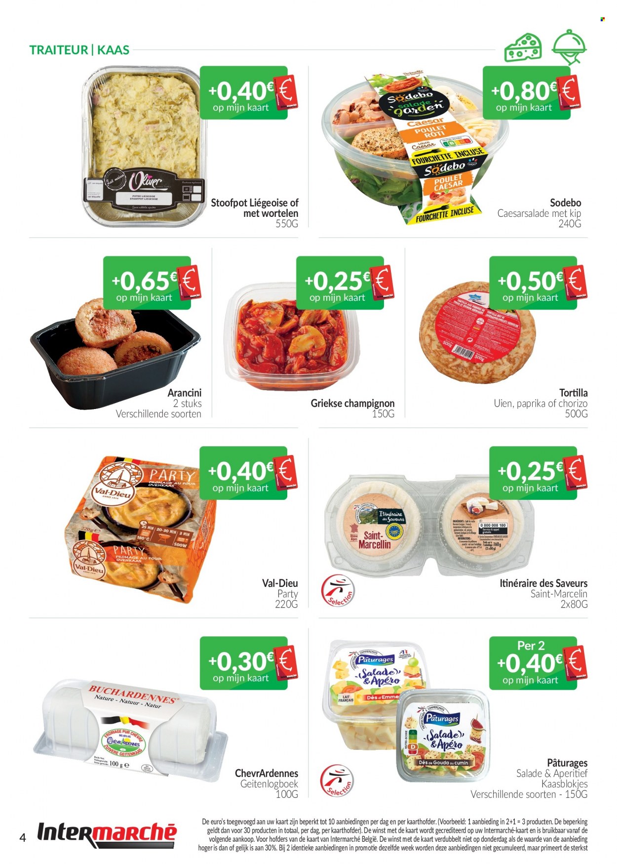 thumbnail - Intermarché-aanbieding - 01/12/2022 - 31/12/2022 -  producten in de aanbieding - tortillas, uien, chorizo, kaas, kaasblokjes. Pagina 4.
