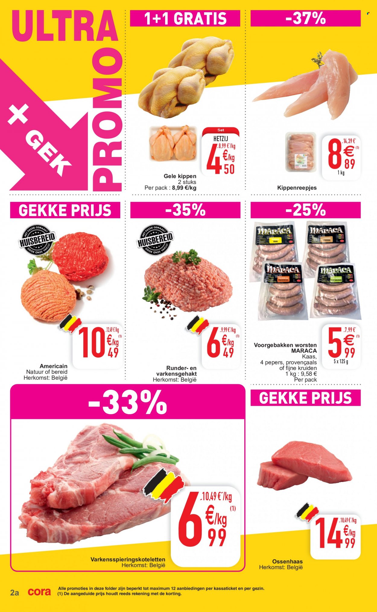 thumbnail - Cora-aanbieding - 29/11/2022 - 05/12/2022 -  producten in de aanbieding - ossenhaas, rundvlees, kaas. Pagina 2.