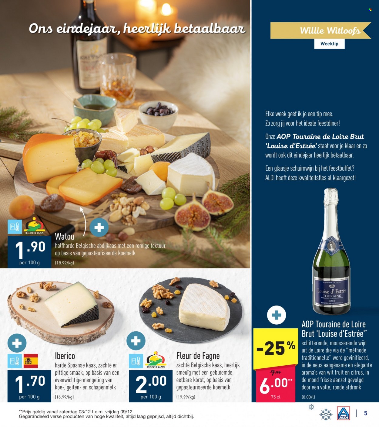 thumbnail - ALDI-aanbieding - 03/12/2022 - 09/12/2022 -  producten in de aanbieding - kaas, Fleur de Fagne, wijn. Pagina 5.