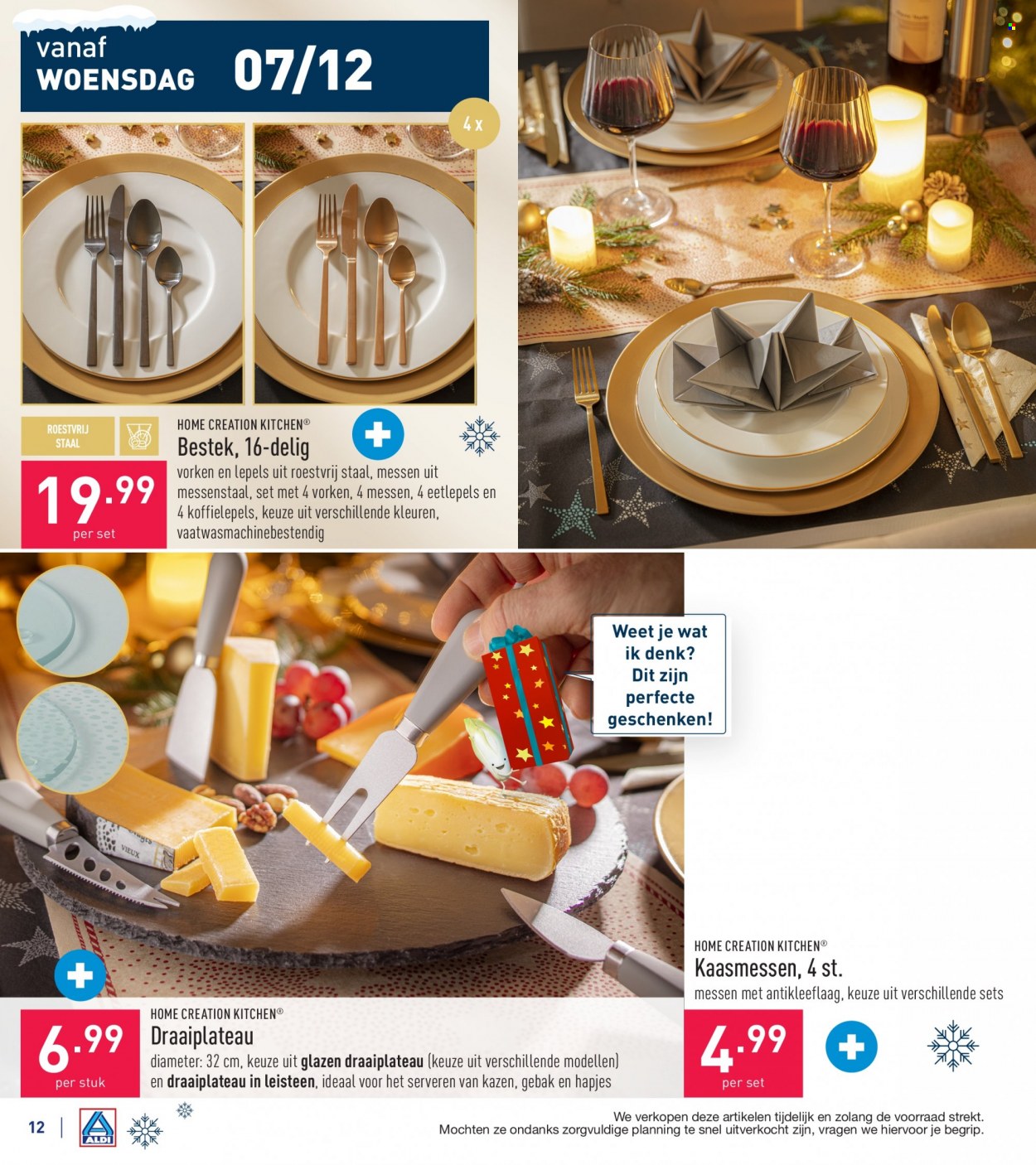 thumbnail - ALDI-aanbieding - 03/12/2022 - 09/12/2022 -  producten in de aanbieding - gebak, bestekset, messen, glazen. Pagina 12.