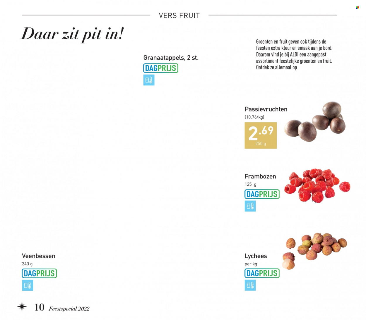 thumbnail - ALDI-aanbieding -  producten in de aanbieding - lychees, frambozen. Pagina 10.