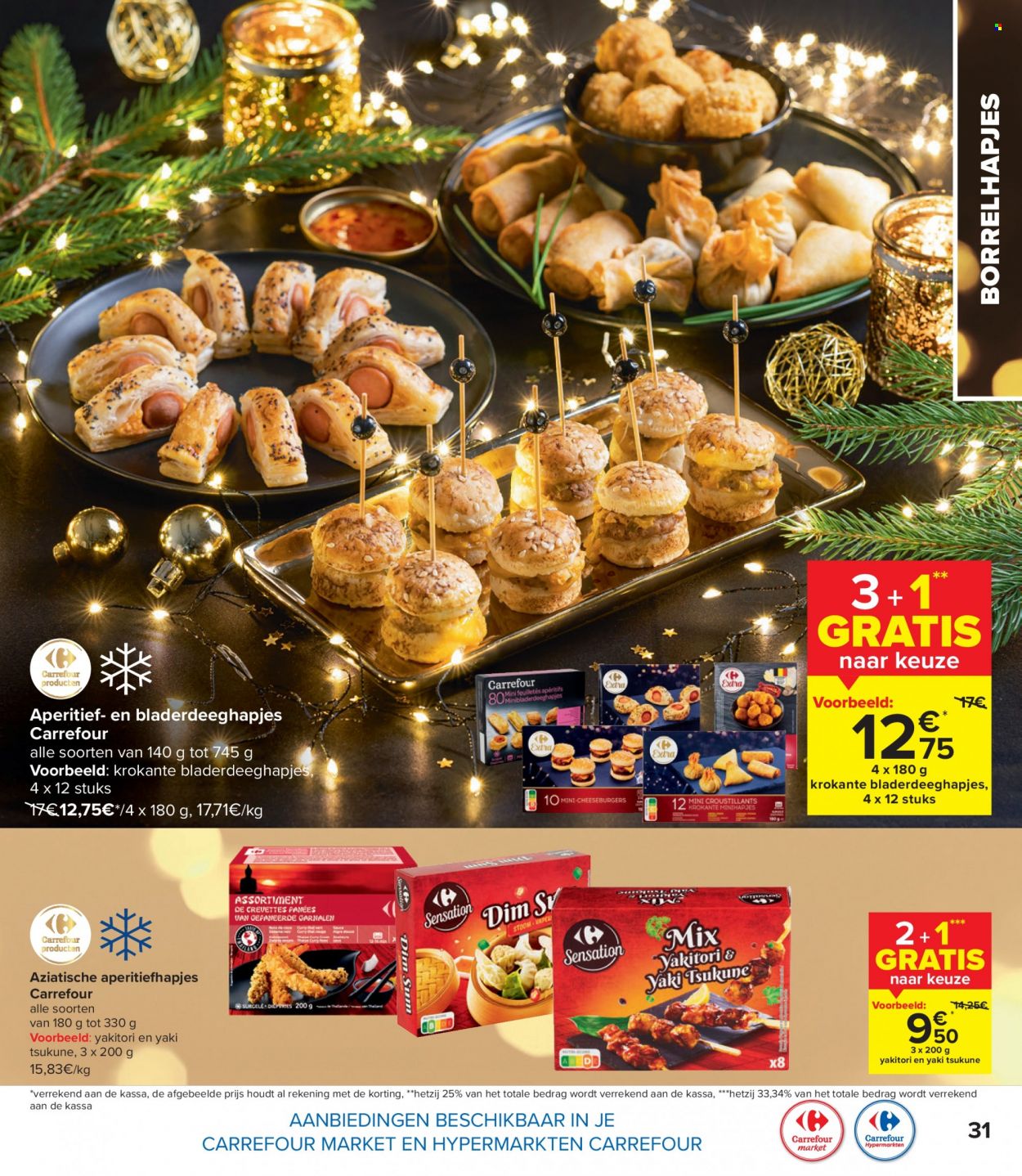 thumbnail - Carrefour-aanbieding - 30/11/2022 - 02/01/2023 -  producten in de aanbieding - yakitori, aperitiefhapjes. Pagina 31.