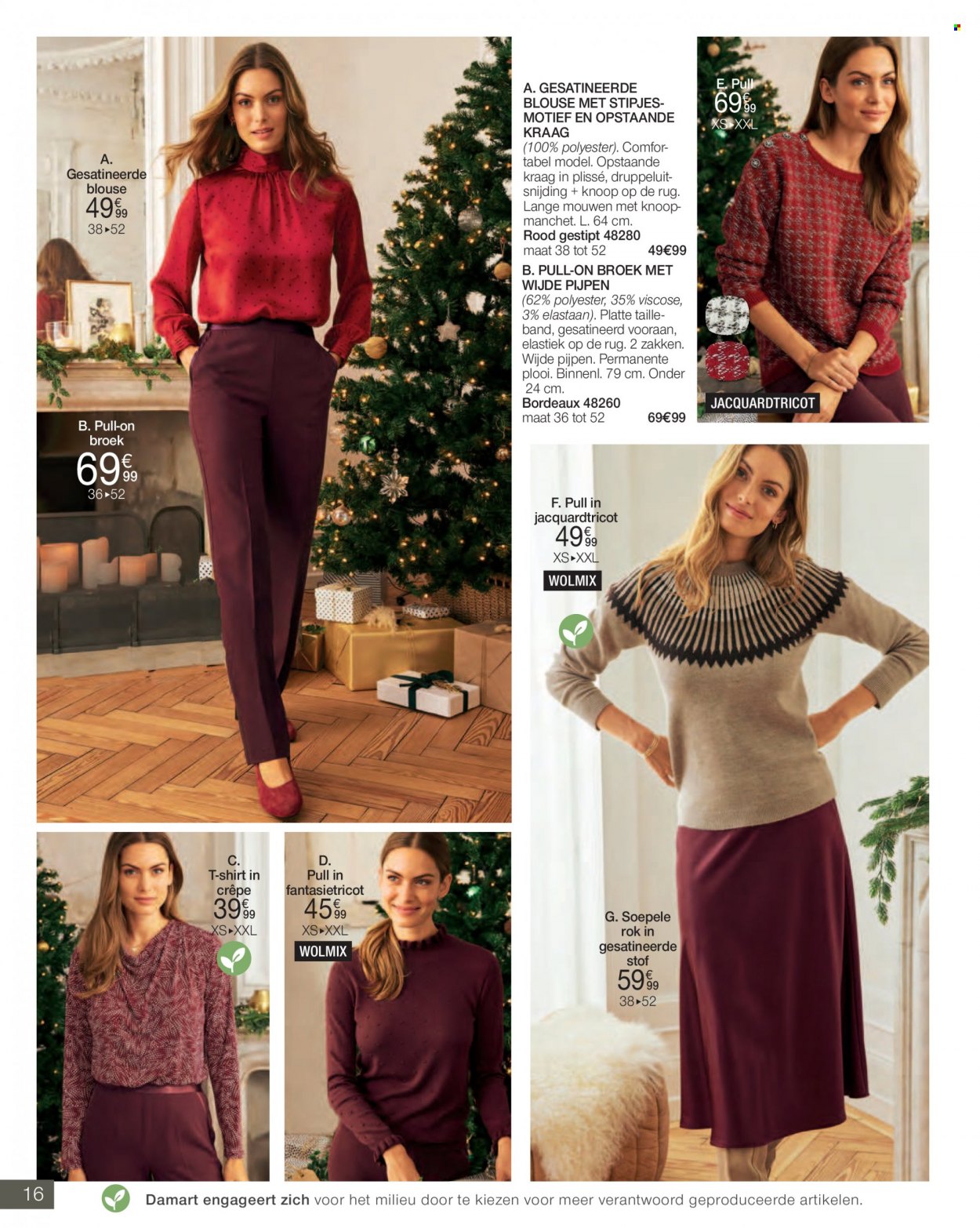thumbnail - Damart-aanbieding - 01/12/2022 - 31/12/2022 -  producten in de aanbieding - broek, jurk, rok, blouse. Pagina 16.