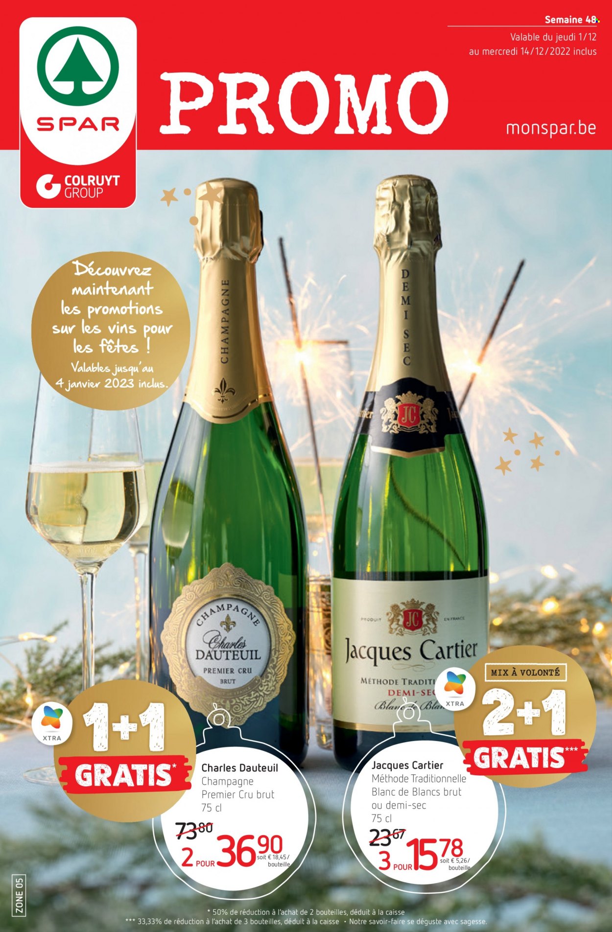 thumbnail - SPAR-aanbieding - 01/12/2022 - 14/12/2022 -  producten in de aanbieding - champagne. Pagina 1.