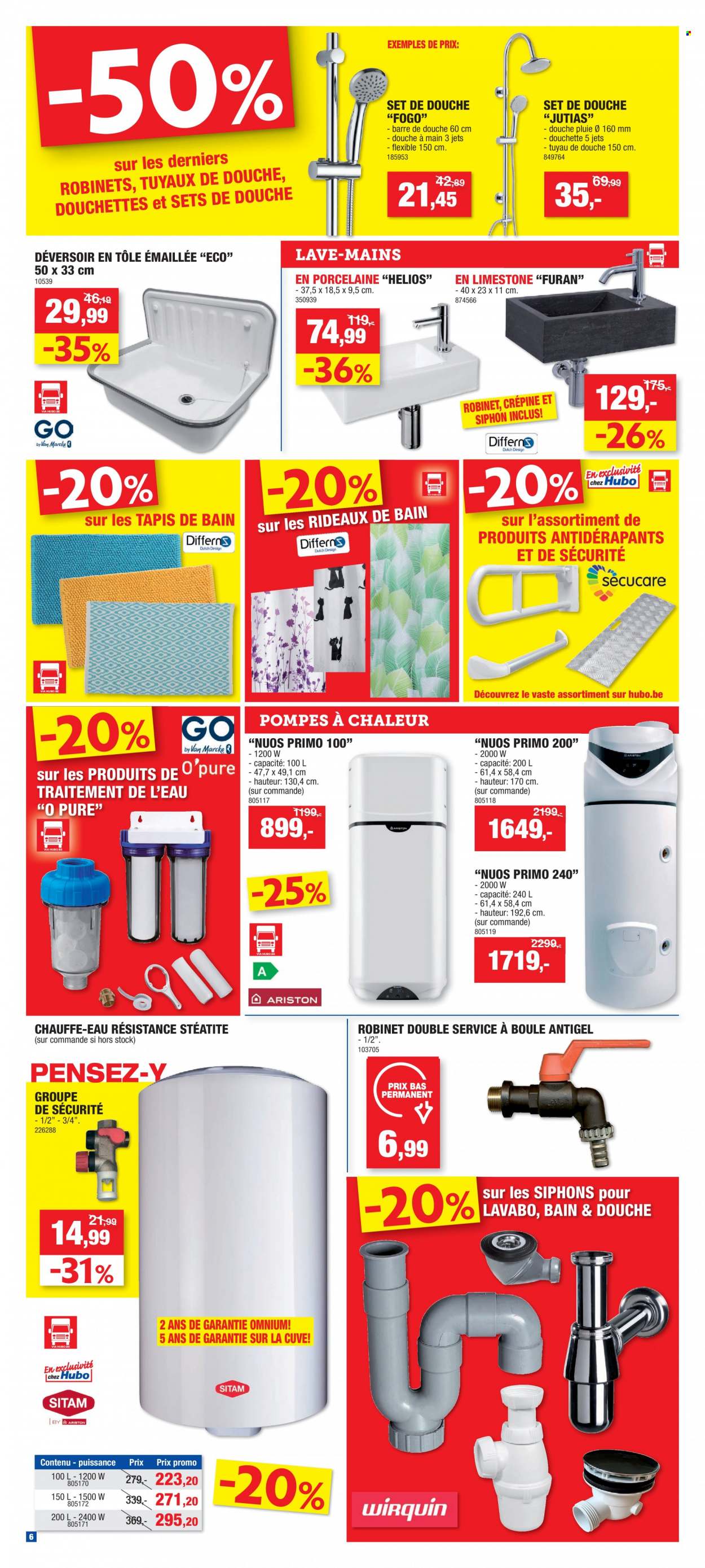 thumbnail - Catalogue Hubo - 30/11/2022 - 11/12/2022 - Produits soldés - lavabo. Page 6.