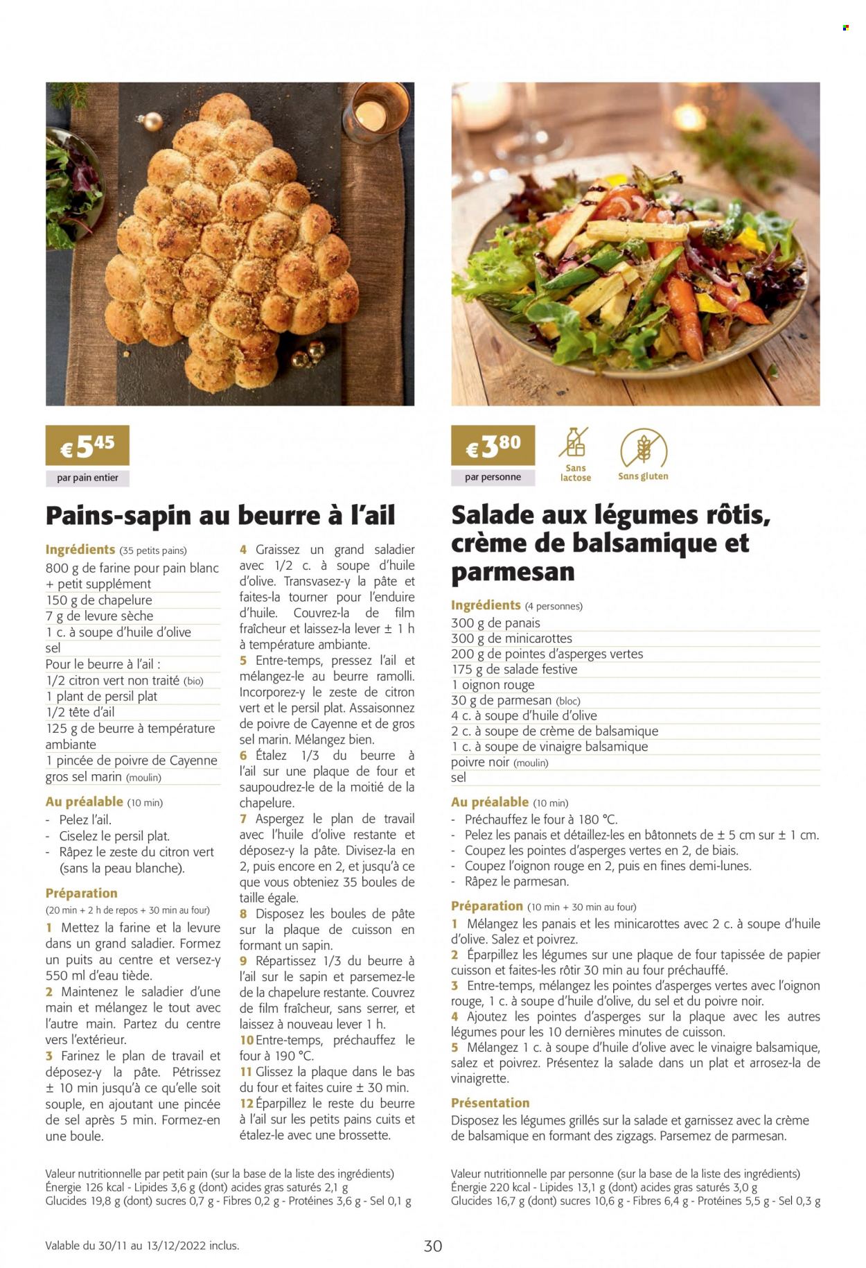 thumbnail - Colruyt-aanbieding - 30/11/2022 - 13/12/2022 -  producten in de aanbieding - asperges, paté, parmezaanse kaas, crème, vinaigrette, Persil. Pagina 30.