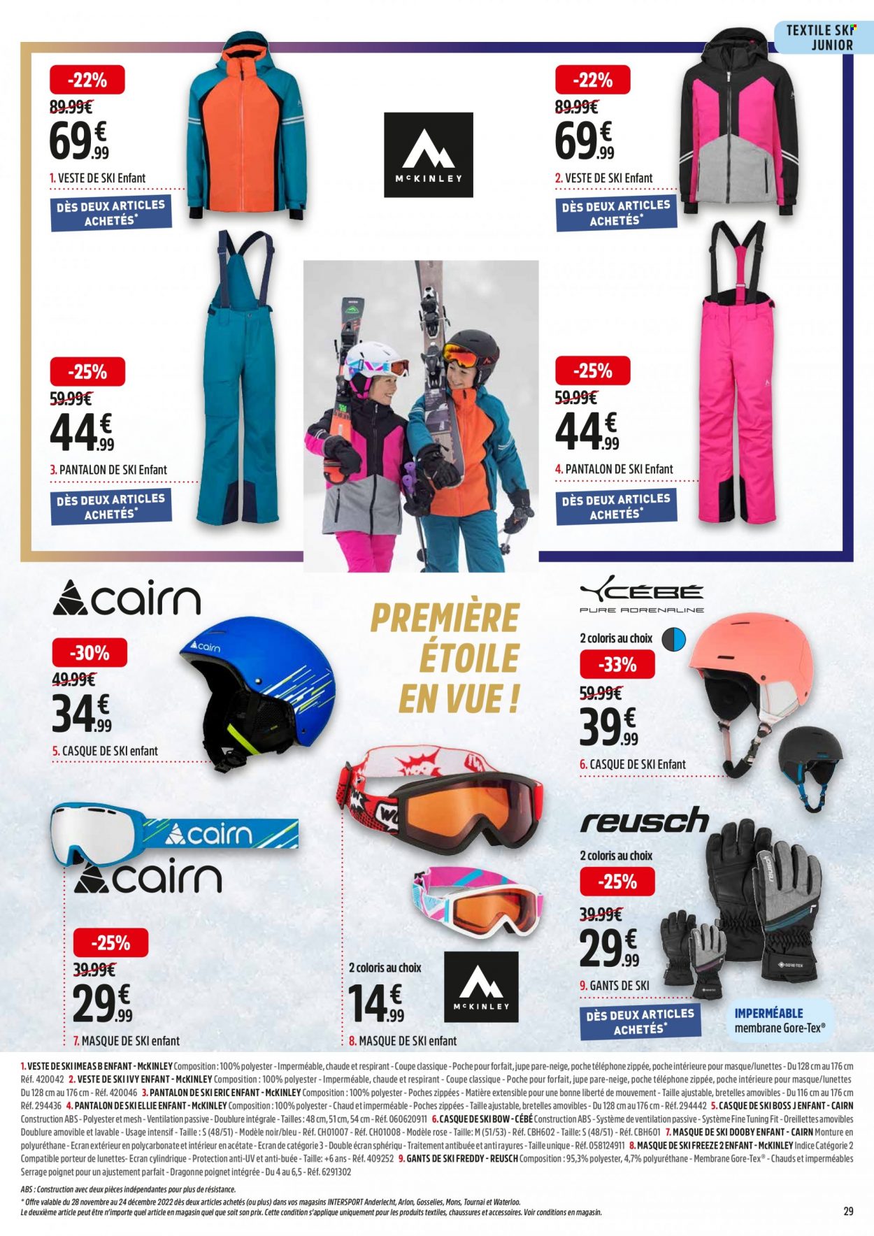 thumbnail - Intersport-aanbieding - 28/11/2022 - 24/12/2022 -  producten in de aanbieding - Hugo Boss, pantalon, ski. Pagina 29.