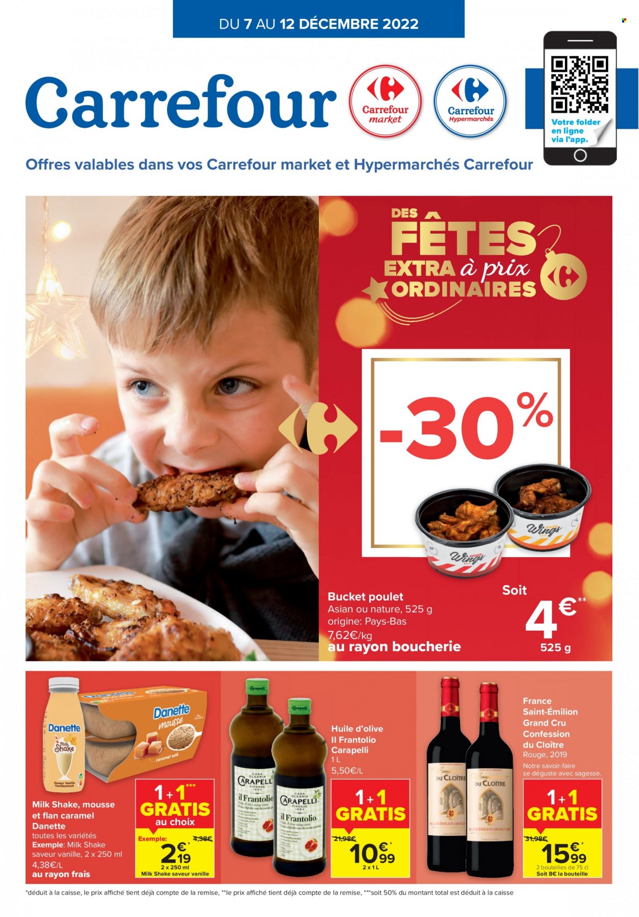 thumbnail - Carrefour-aanbieding - 07/12/2022 - 12/12/2022 -  producten in de aanbieding - Danette. Pagina 1.
