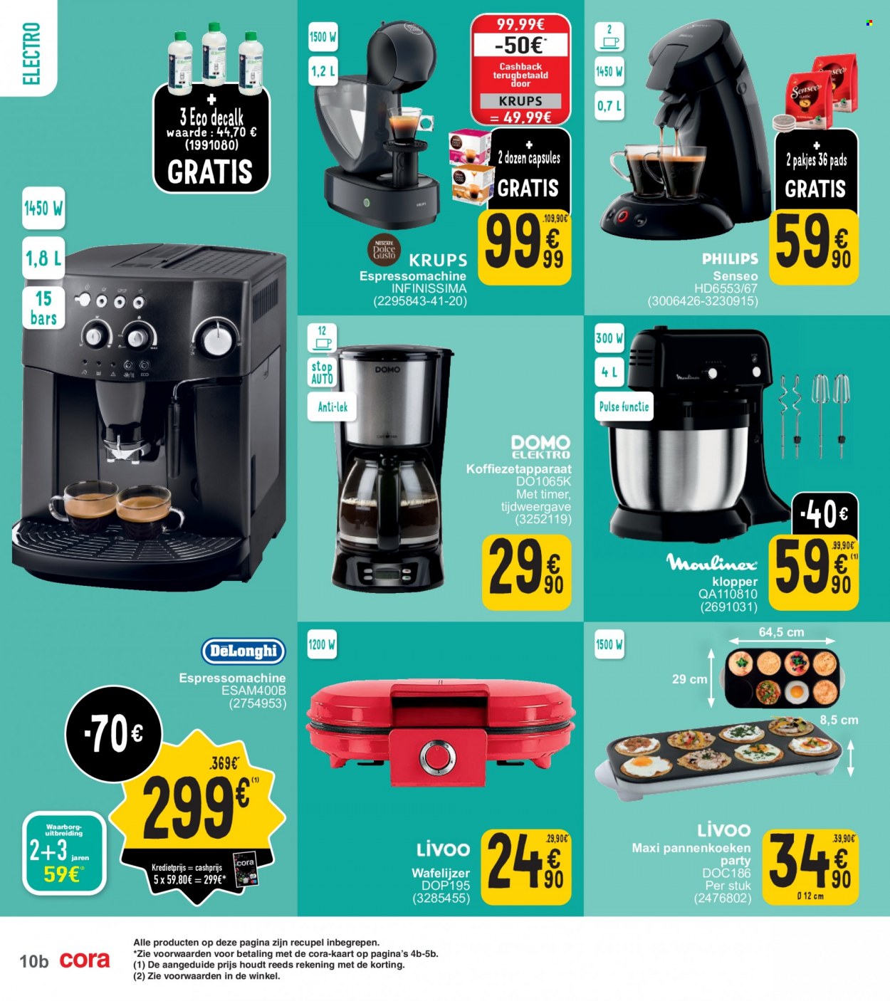 thumbnail - Cora-aanbieding - 24/01/2023 - 06/02/2023 -  producten in de aanbieding - Senseo, koffiemachine, espressomachine. Pagina 10.