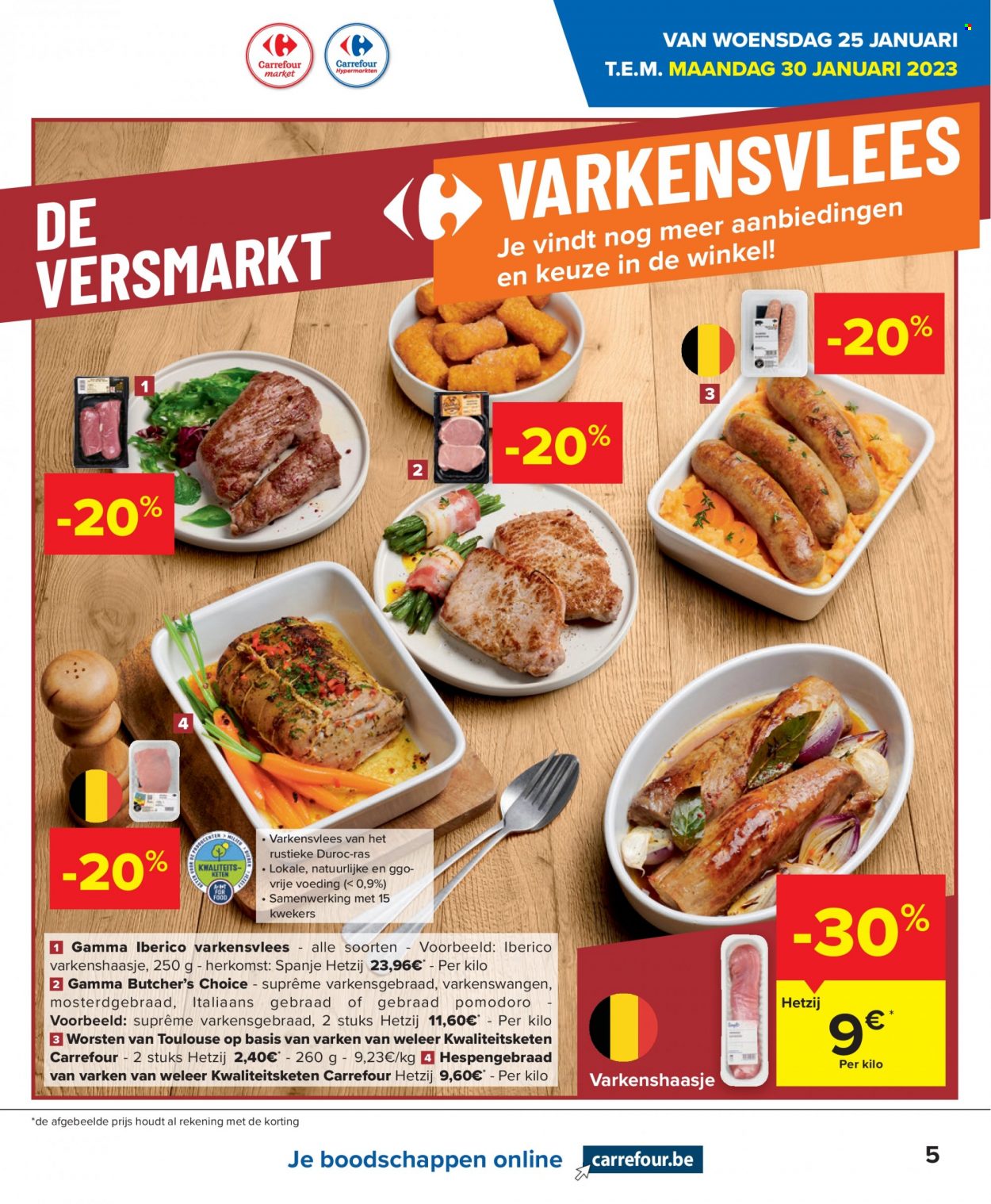thumbnail - Carrefour-aanbieding - 25/01/2023 - 06/02/2023 -  producten in de aanbieding - varkensvlees, Gamma. Pagina 5.