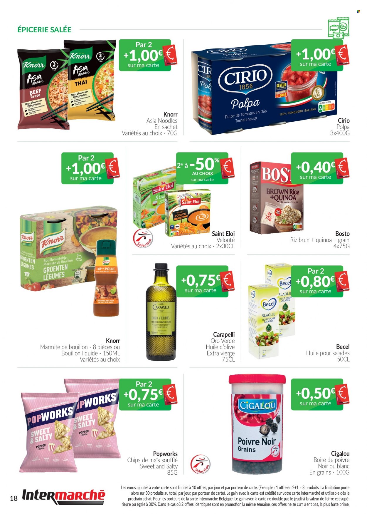 thumbnail - Intermarché-aanbieding - 01/02/2023 - 28/02/2023 -  producten in de aanbieding - maïs, Knorr, chips, Polpa, quinoa. Pagina 18.