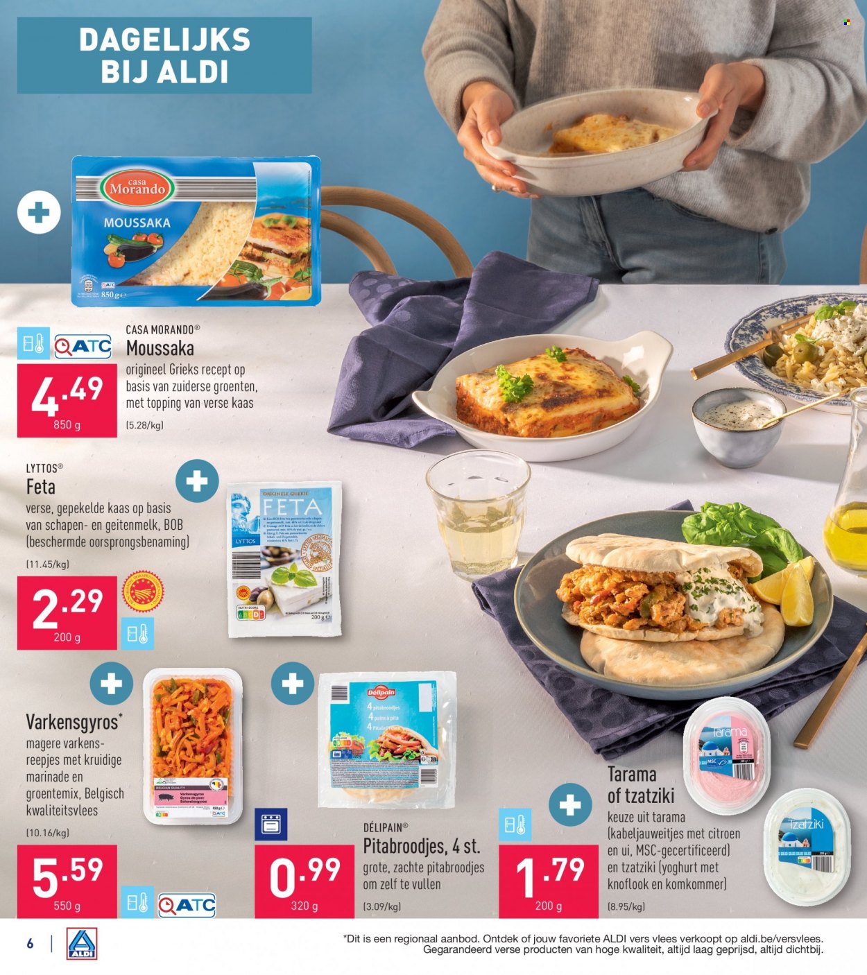 thumbnail - ALDI-aanbieding - 06/02/2023 - 11/02/2023 -  producten in de aanbieding - pita, kaas, Feta, yoghurt, Tzatziki. Pagina 6.