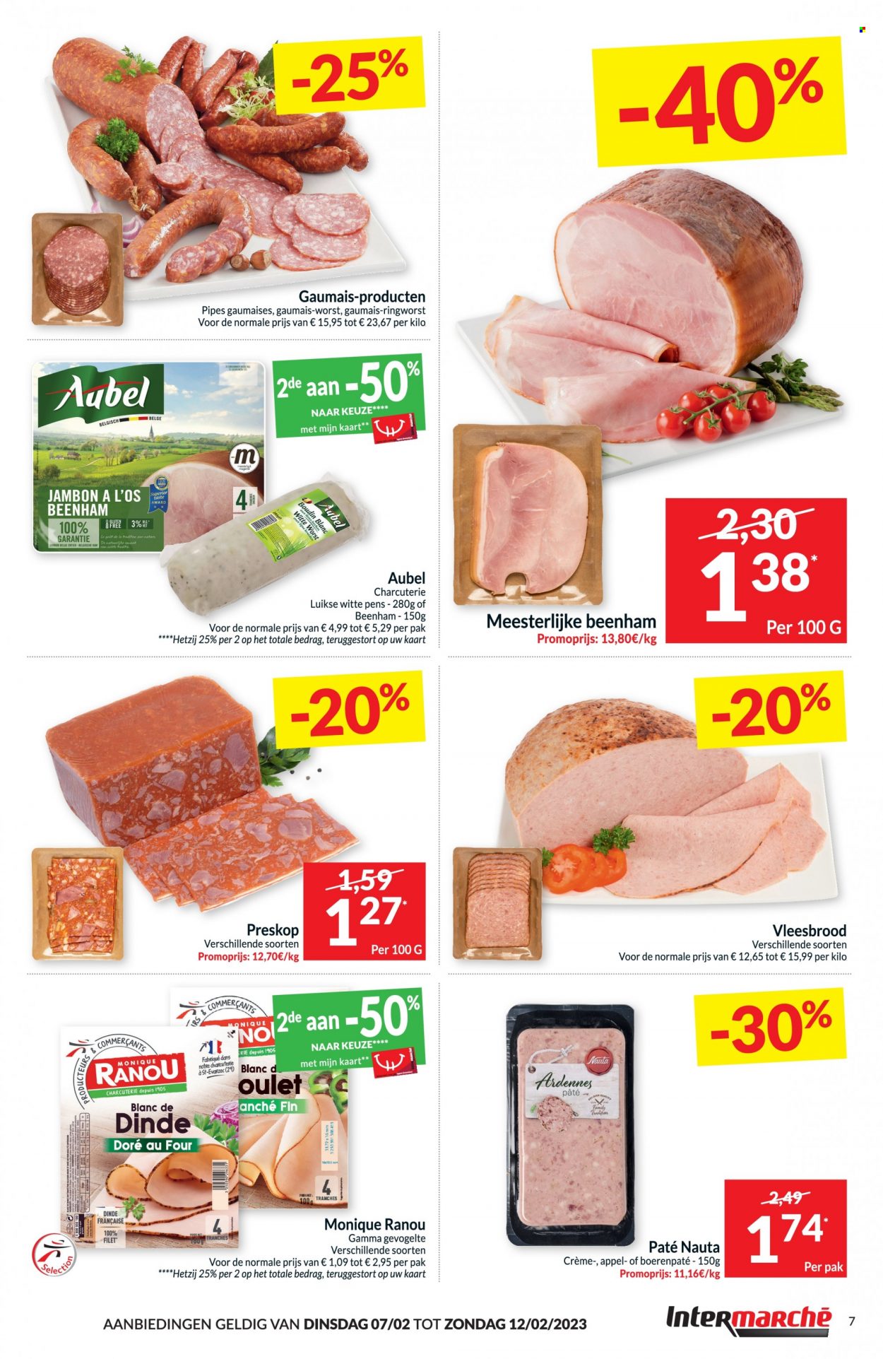 thumbnail - Catalogue Intermarché - 07/02/2023 - 12/02/2023 - Produits soldés - jambon, boudin de viande, boudin blanc. Page 7.