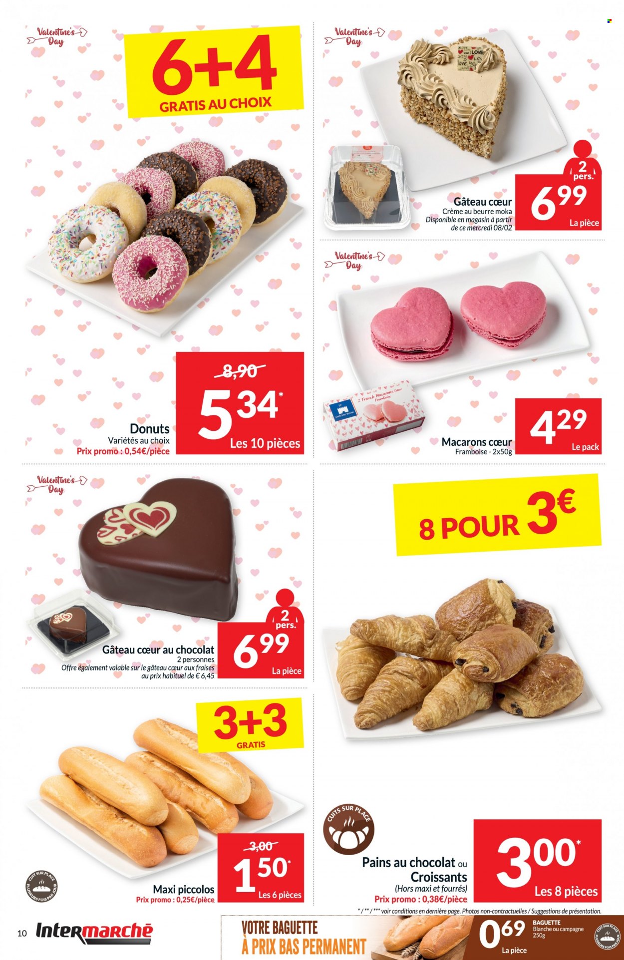 thumbnail - Intermarché-aanbieding - 07/02/2023 - 12/02/2023 -  producten in de aanbieding - baguette, croissant, macarons, crème. Pagina 10.