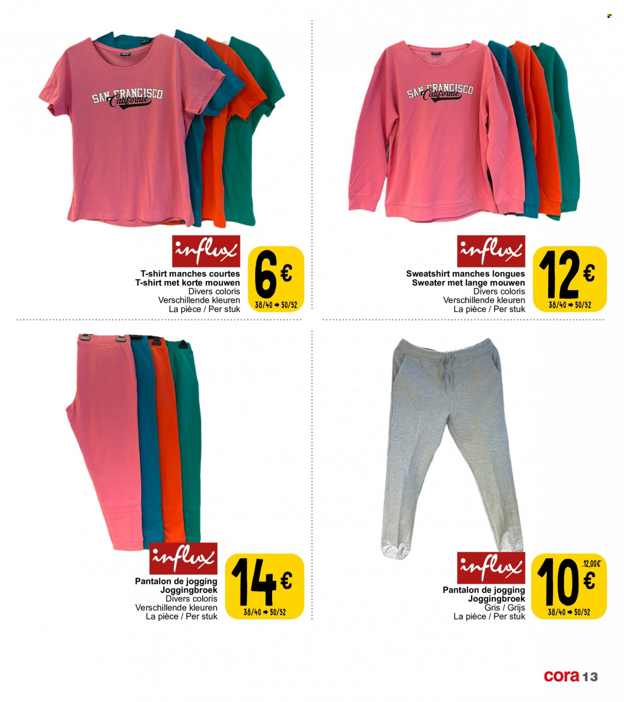 thumbnail - Cora-aanbieding - 07/02/2023 - 17/02/2023 -  producten in de aanbieding - joggingbroek, pantalon, sweatshirt. Pagina 13.