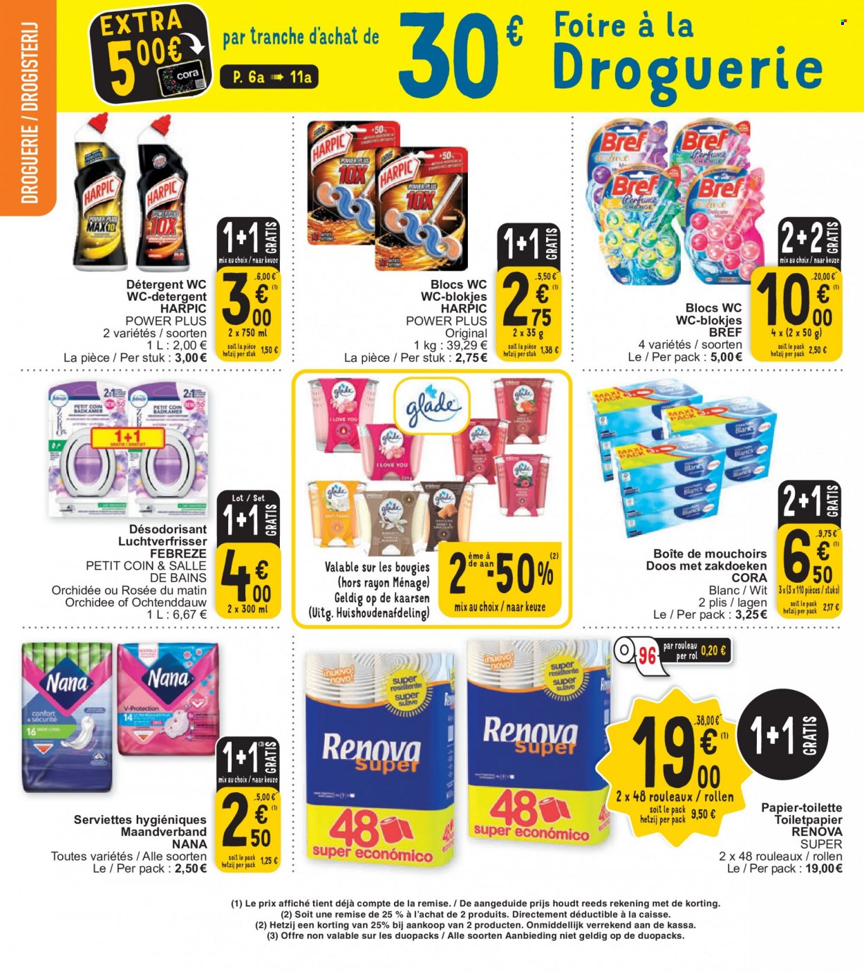 thumbnail - Catalogue Cora - 07/02/2023 - 13/02/2023 - Produits soldés - mouchoirs, détergent, serviettes hygiéniques, desodorisant, bougie. Page 13.