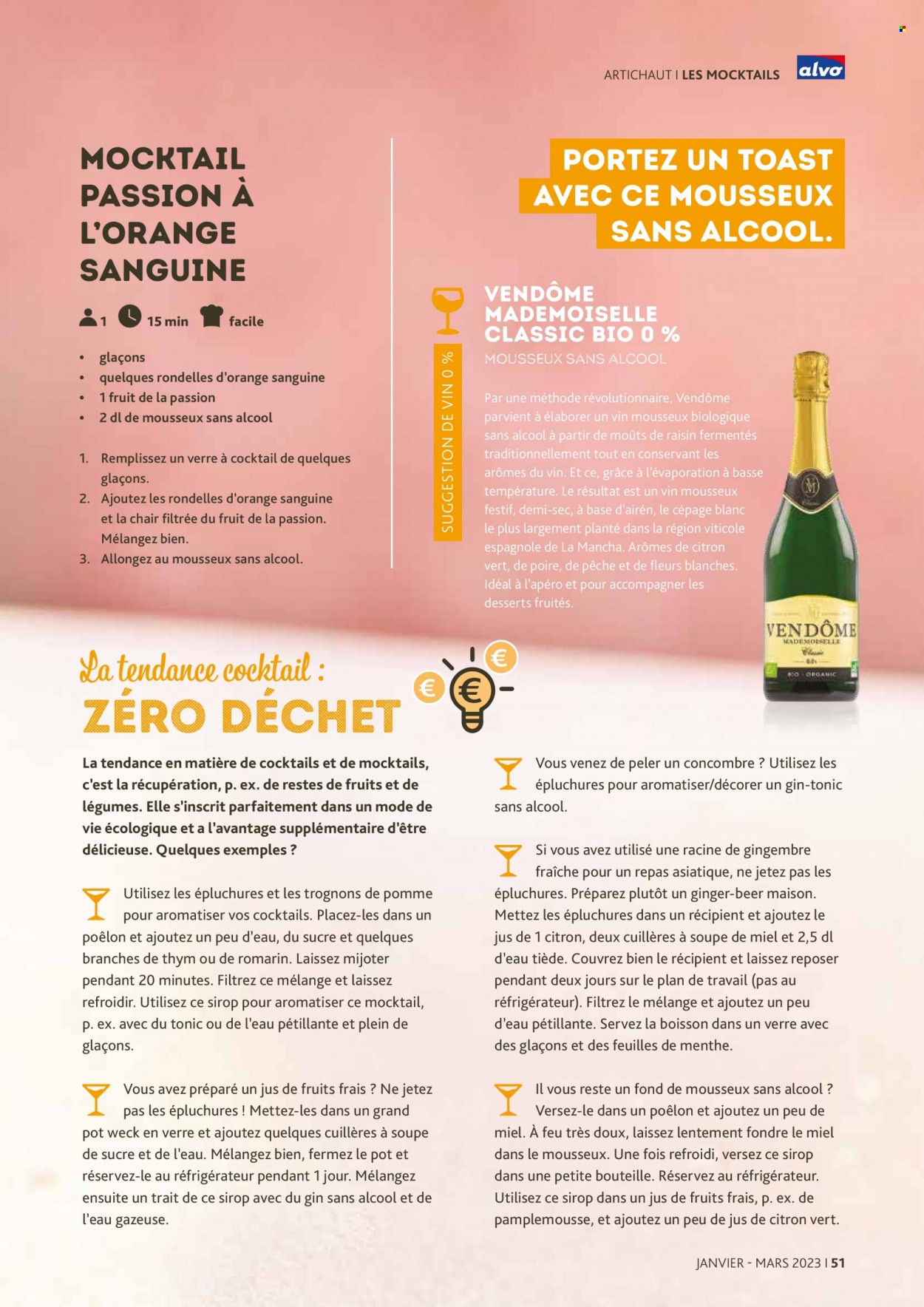 thumbnail - Catalogue Alvo - 01/01/2023 - 24/03/2023 - Produits soldés - concombre, toast, sirop, tonic, gin, Vendôme. Page 51.