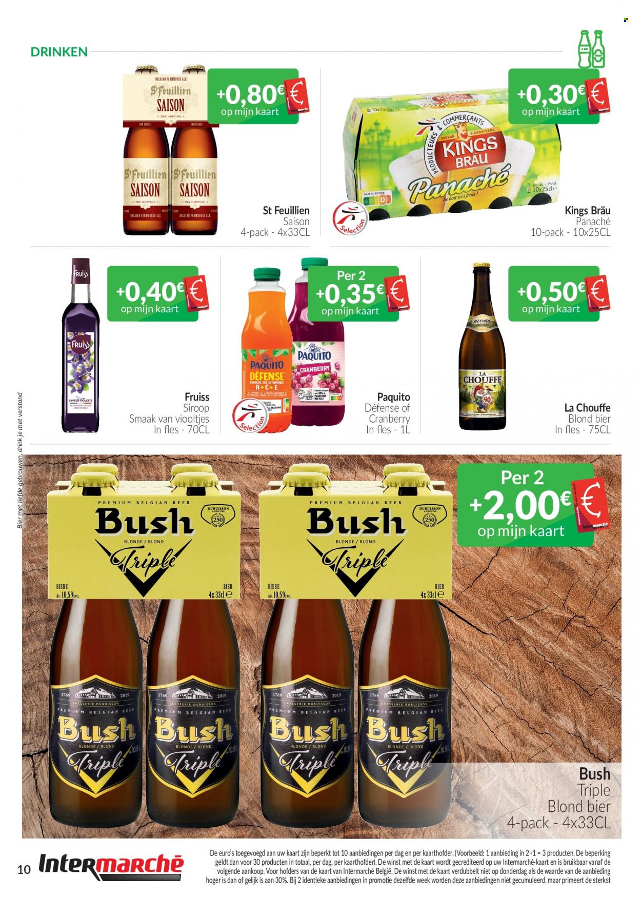 thumbnail - Intermarché-aanbieding - 01/03/2023 - 31/03/2023 -  producten in de aanbieding - bier, cranberry’s. Pagina 10.