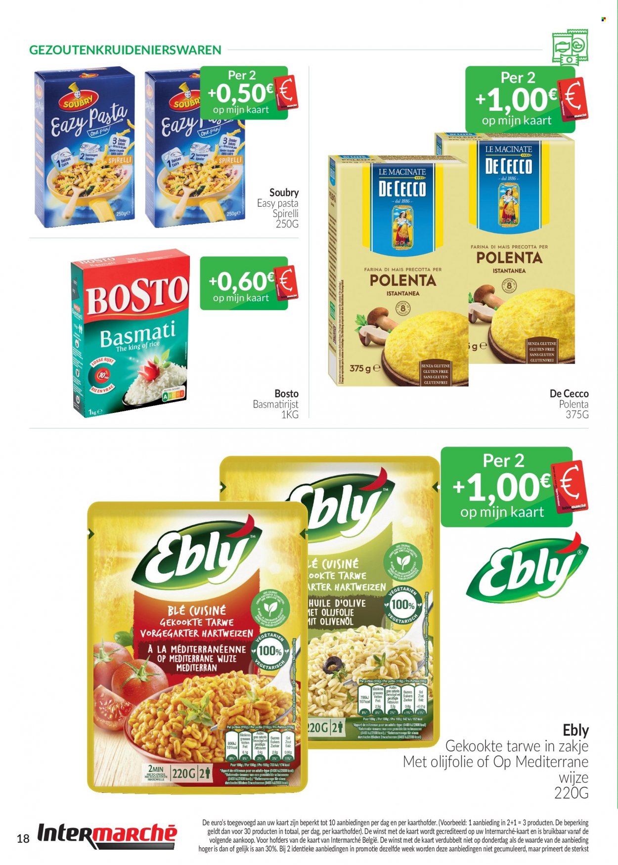 thumbnail - Intermarché-aanbieding - 01/03/2023 - 31/03/2023 -  producten in de aanbieding - polenta, basmatirijst, pasta. Pagina 18.
