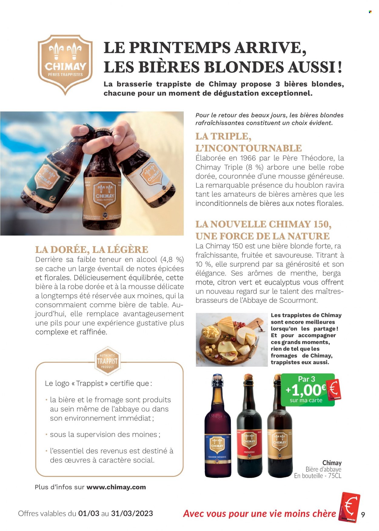 thumbnail - Catalogue Intermarché - 01/03/2023 - 31/03/2023 - Produits soldés - fromage, bière blonde. Page 9.