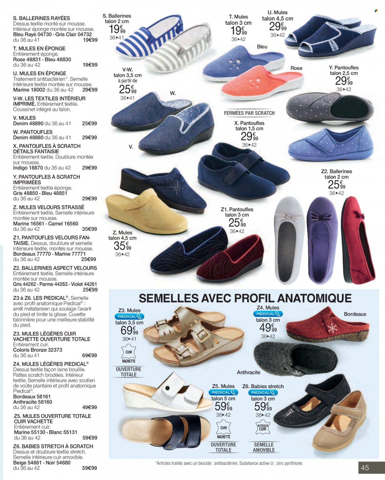 thumbnail - Catalogue Damart - 01/03/2023 - 31/03/2023 - Produits soldés - ballerines, mules, pantoufle, chaussure, ceinture. Page 45.