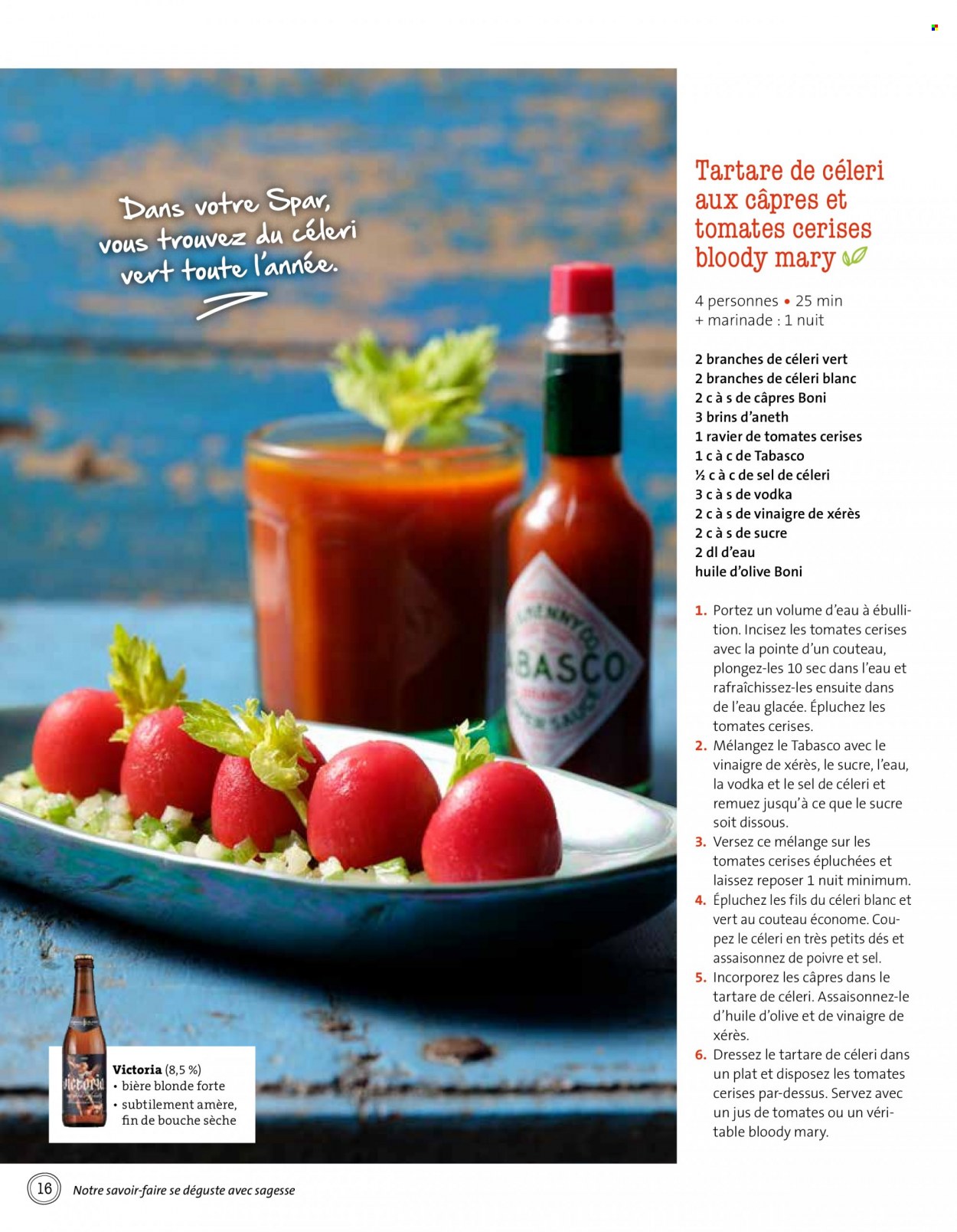 thumbnail - Catalogue SPAR - 01/03/2023 - 31/03/2023 - Produits soldés - tomates cerises, Boni, sel de céleri, alcool, bière, bière blonde. Page 16.
