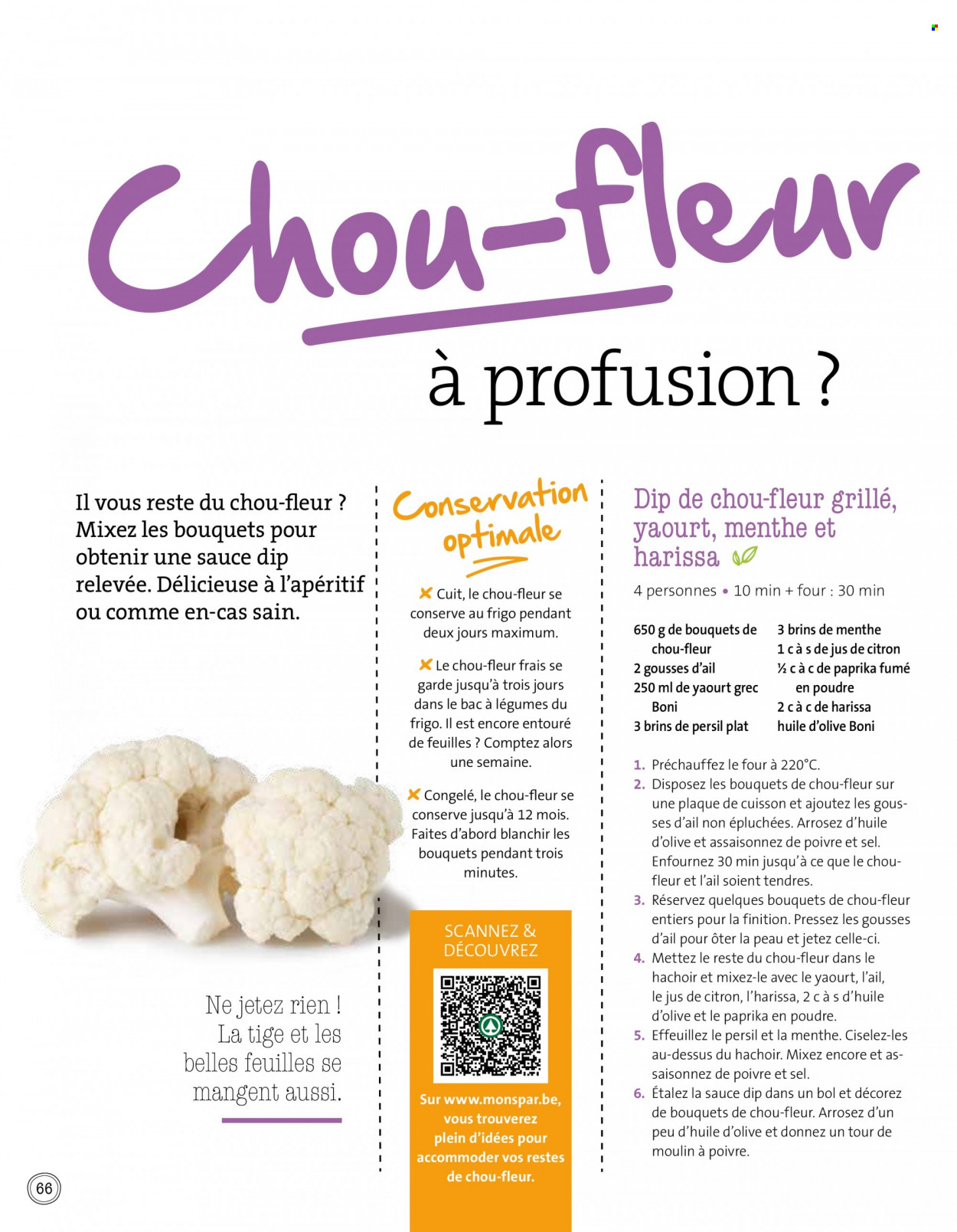 thumbnail - Catalogue SPAR - 01/03/2023 - 31/03/2023 - Produits soldés - chou-fleur, Boni, harissa. Page 67.