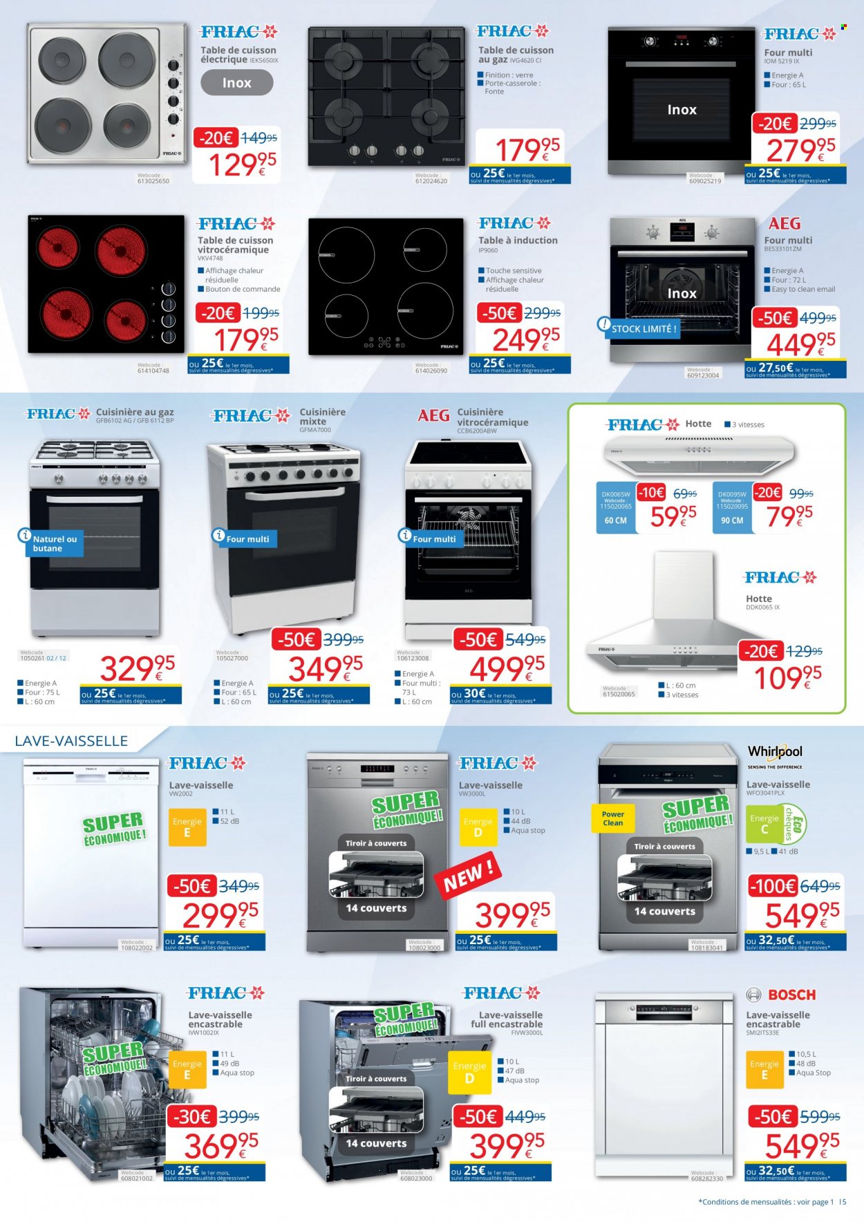 thumbnail - Catalogue Eldi - 01/03/2023 - 31/03/2023 - Produits soldés - lave vaisselle, hotte, cuisinière, cuisinière mixte, plaque vitrocéramique. Page 5.