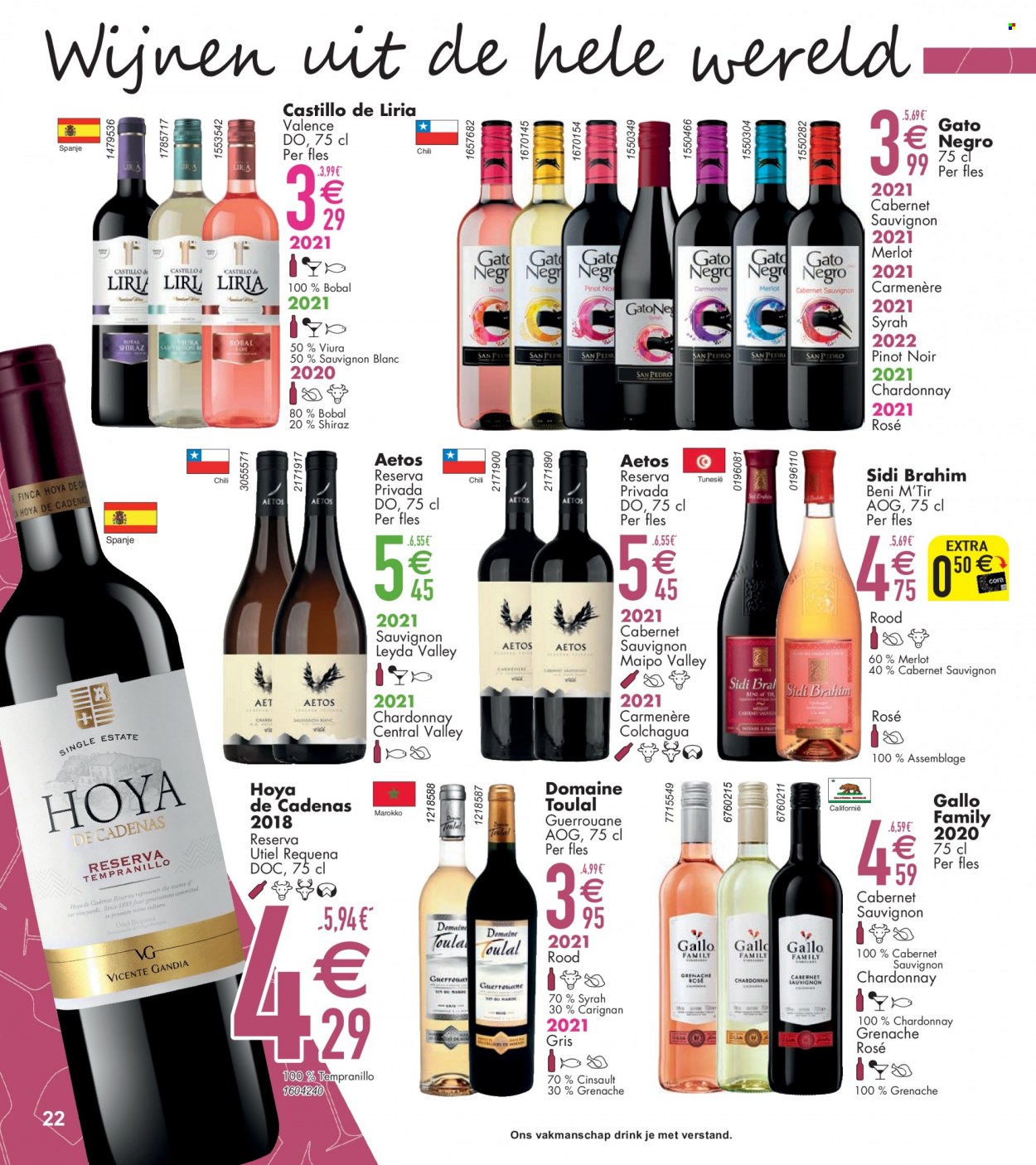 thumbnail - Catalogue Cora - 07/03/2023 - 03/04/2023 - Produits soldés - vin blanc, vin, alcool, Cabernet Sauvignon, Sauvignon Blanc. Page 22.