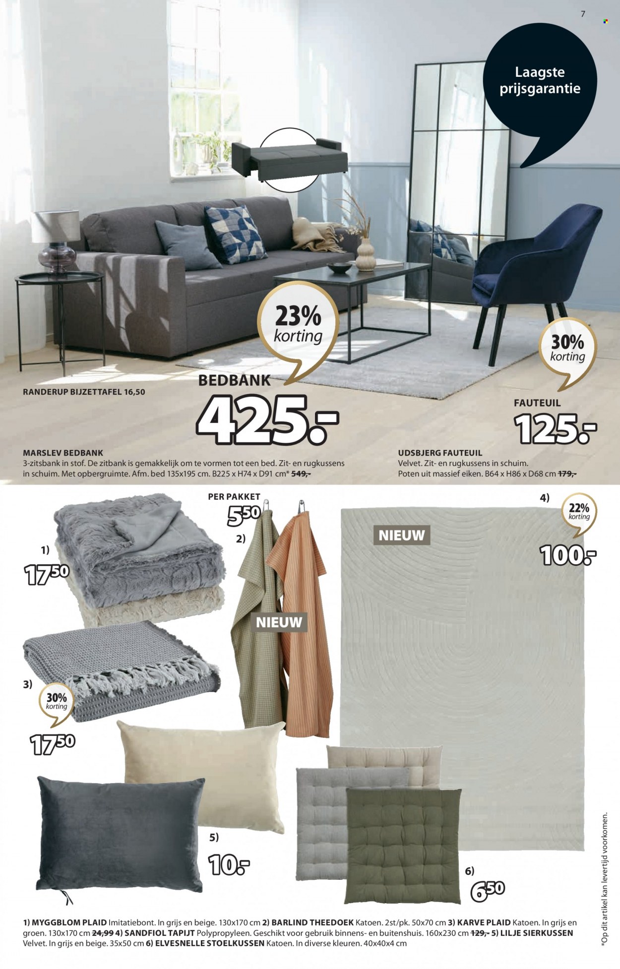 thumbnail - Catalogue JYSK - 06/03/2023 - 10/04/2023 - Produits soldés - plaid, fauteuil. Page 7.