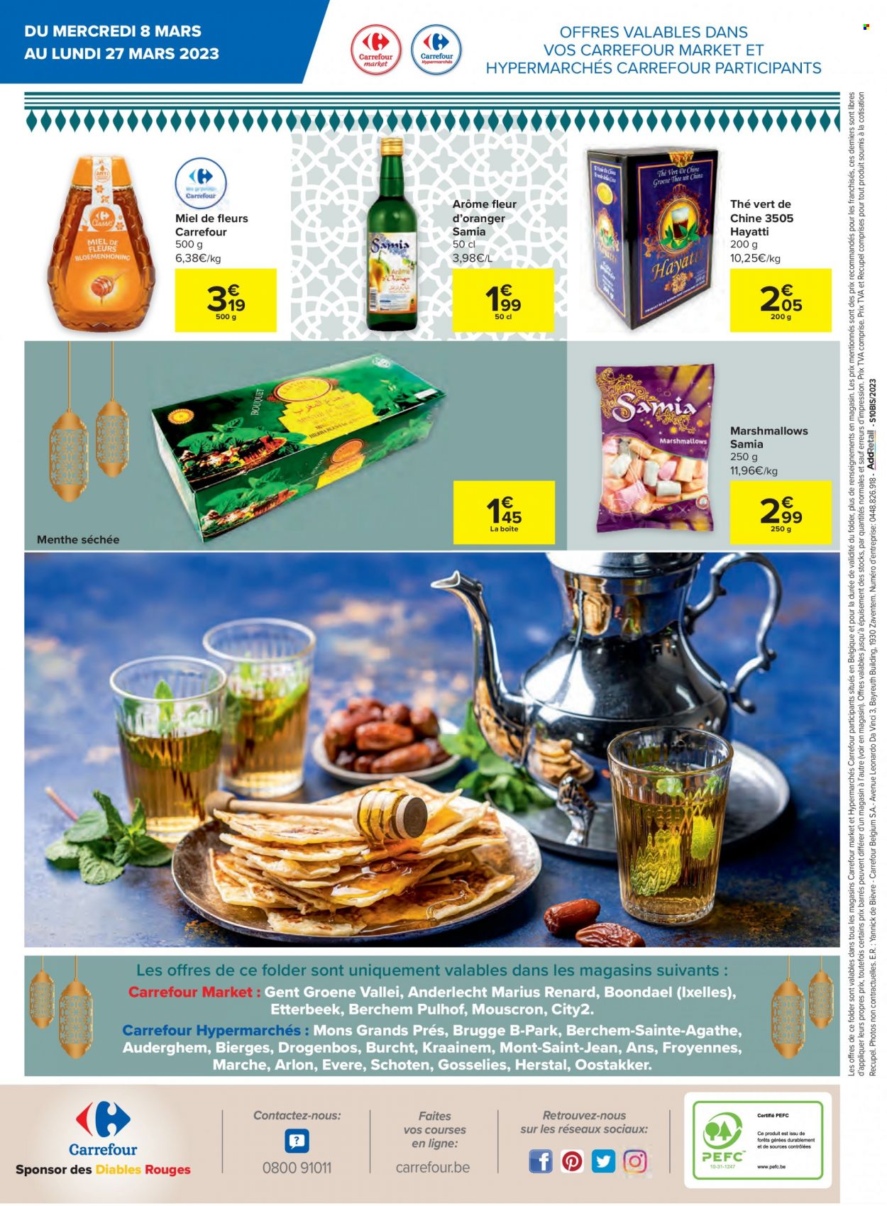 thumbnail - Catalogue Carrefour - 08/03/2023 - 27/03/2023 - Produits soldés - menthe, miel, thé, thé vert. Page 24.
