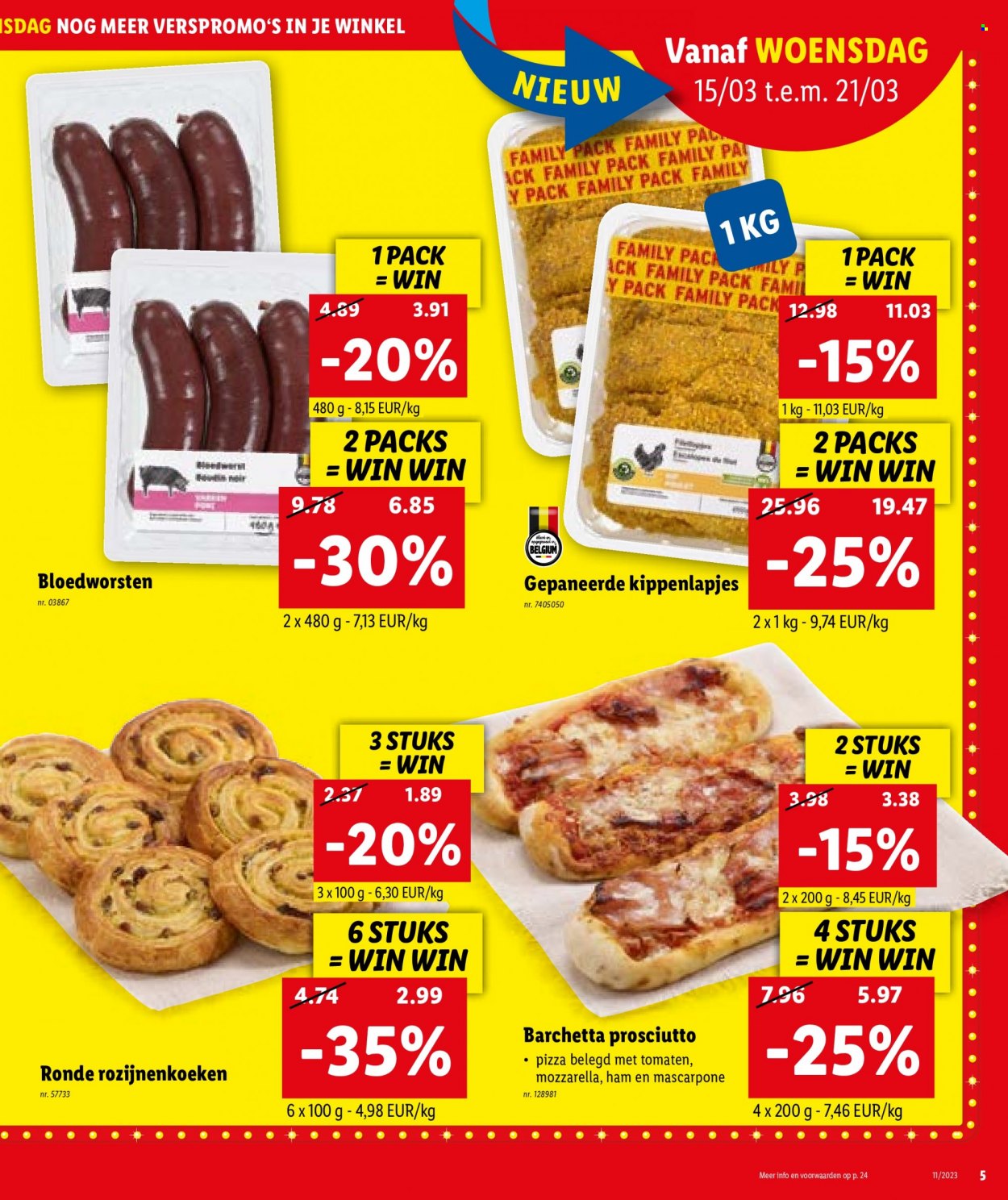 thumbnail - Catalogue Lidl - 15/03/2023 - 21/03/2023 - Produits soldés - prosciutto, fromage, pizza, mascarpone. Page 5.