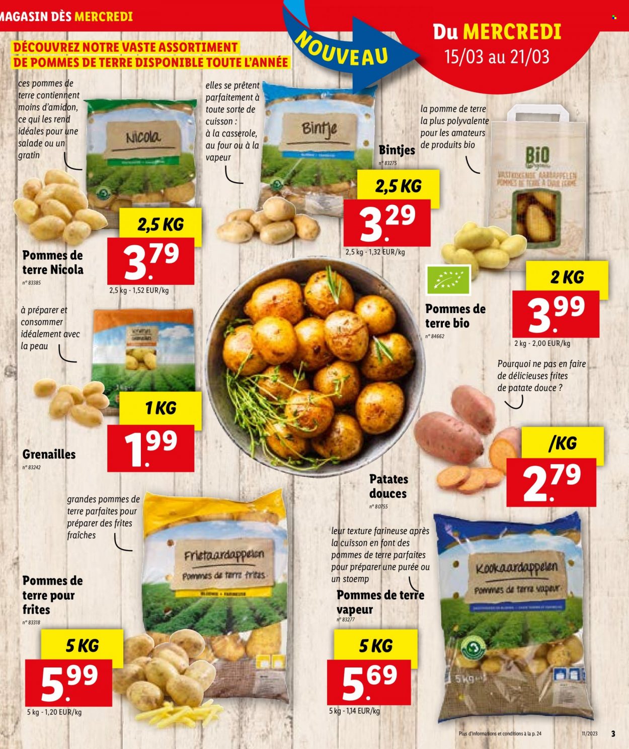 thumbnail - Catalogue Lidl - 15/03/2023 - 21/03/2023 - Produits soldés - salade, pommes de terre, casserole. Page 3.