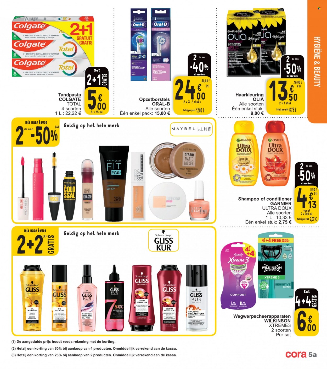 thumbnail - Catalogue Cora - 14/03/2023 - 20/03/2023 - Produits soldés - Garnier, shampooing, Colgate, Oral-b, Wilkinson Sword. Page 5.