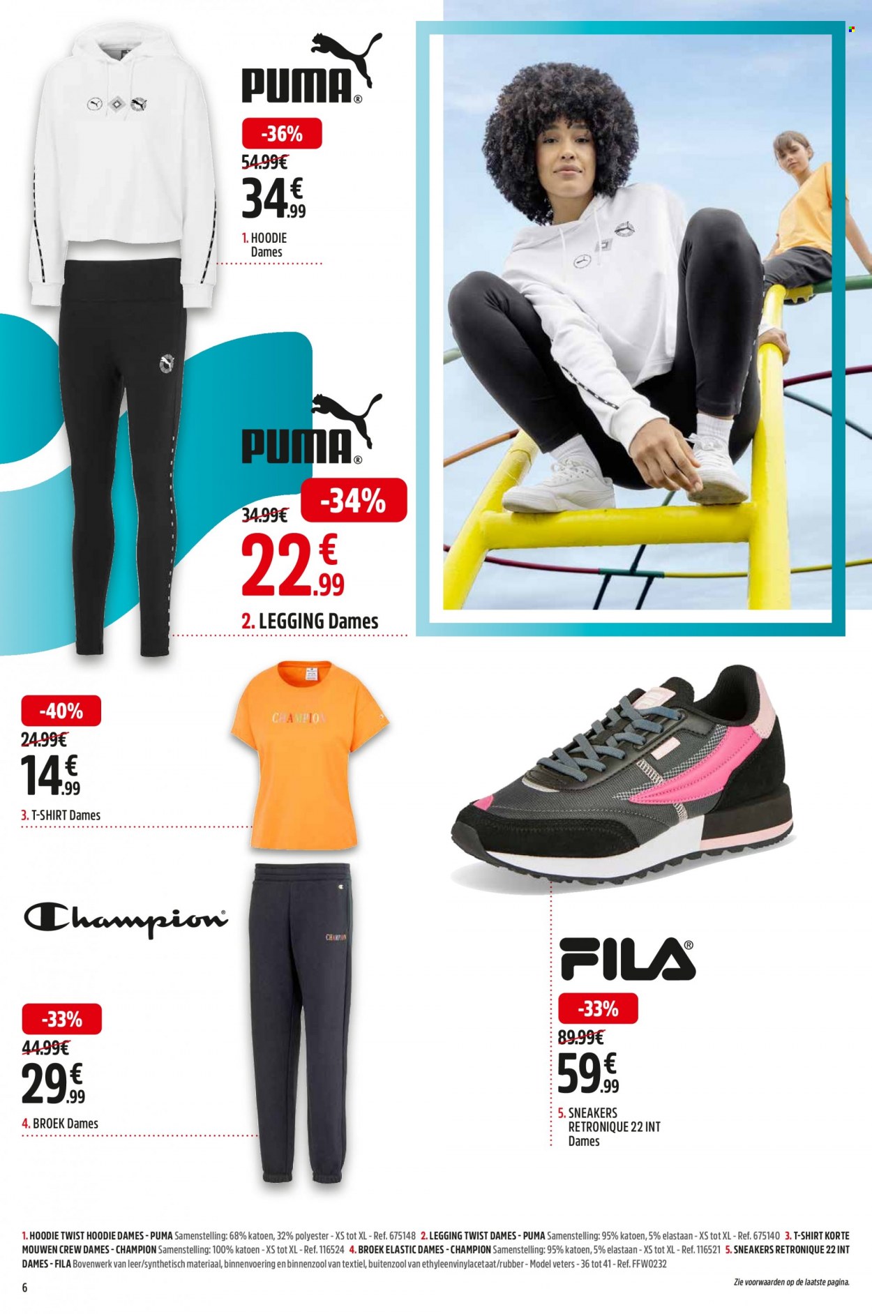 thumbnail - Catalogue Intersport - 13/03/2023 - 26/03/2023 - Produits soldés - Fila, Sneakers, Puma, t-shirt, leggings. Page 6.