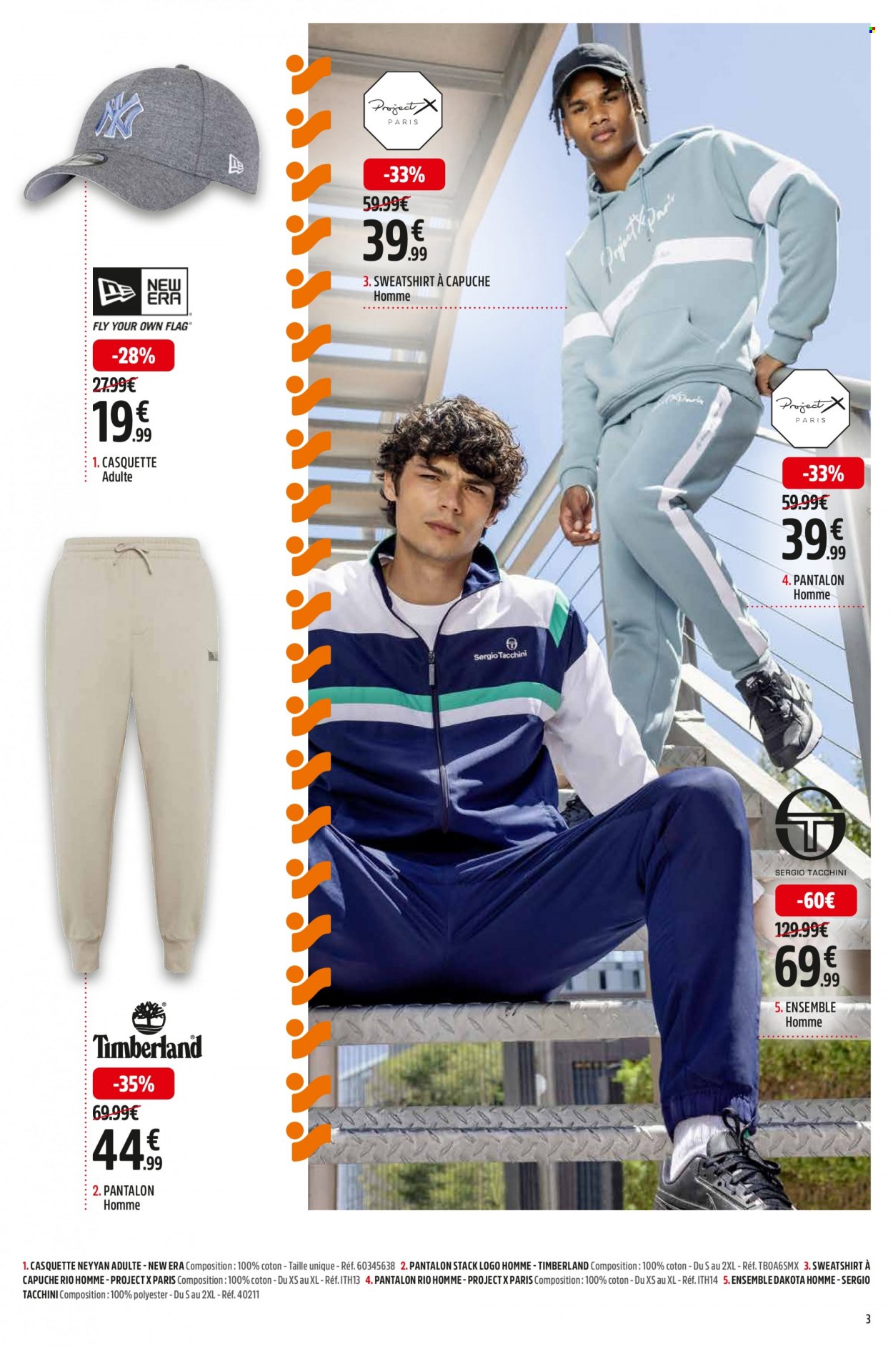 thumbnail - Catalogue Intersport - 13/03/2023 - 26/03/2023 - Produits soldés - Sergio Tacchini, pantalon, sweatshirt, sweat-shirt, casquette, New Era. Page 3.