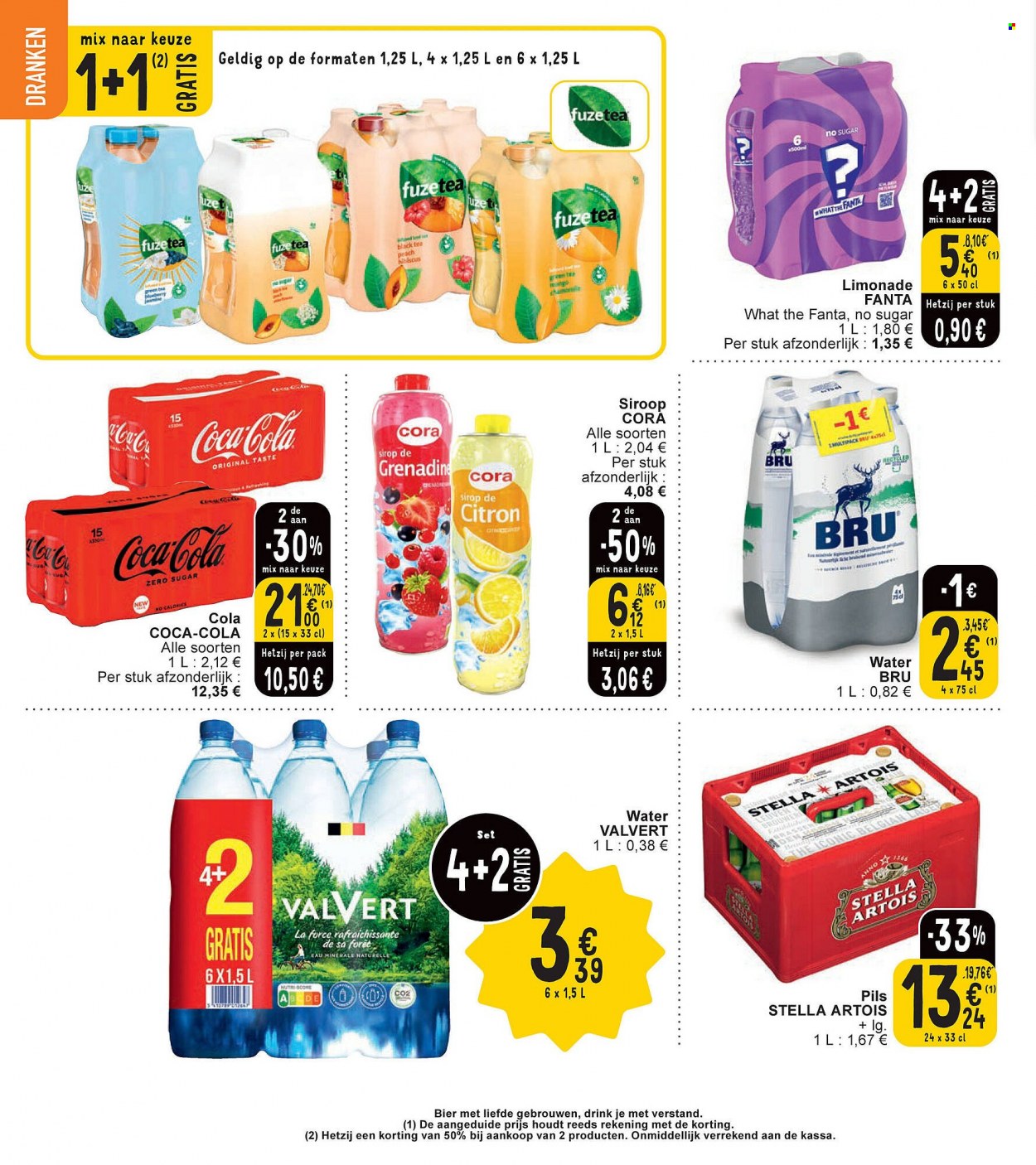 thumbnail - Catalogue Cora - 21/03/2023 - 27/03/2023 - Produits soldés - sirop, Coca-Cola, Fuze Tea, Fanta, limonade, eau minérale, eau minérale naturelle, hibiscus, LG. Page 16.